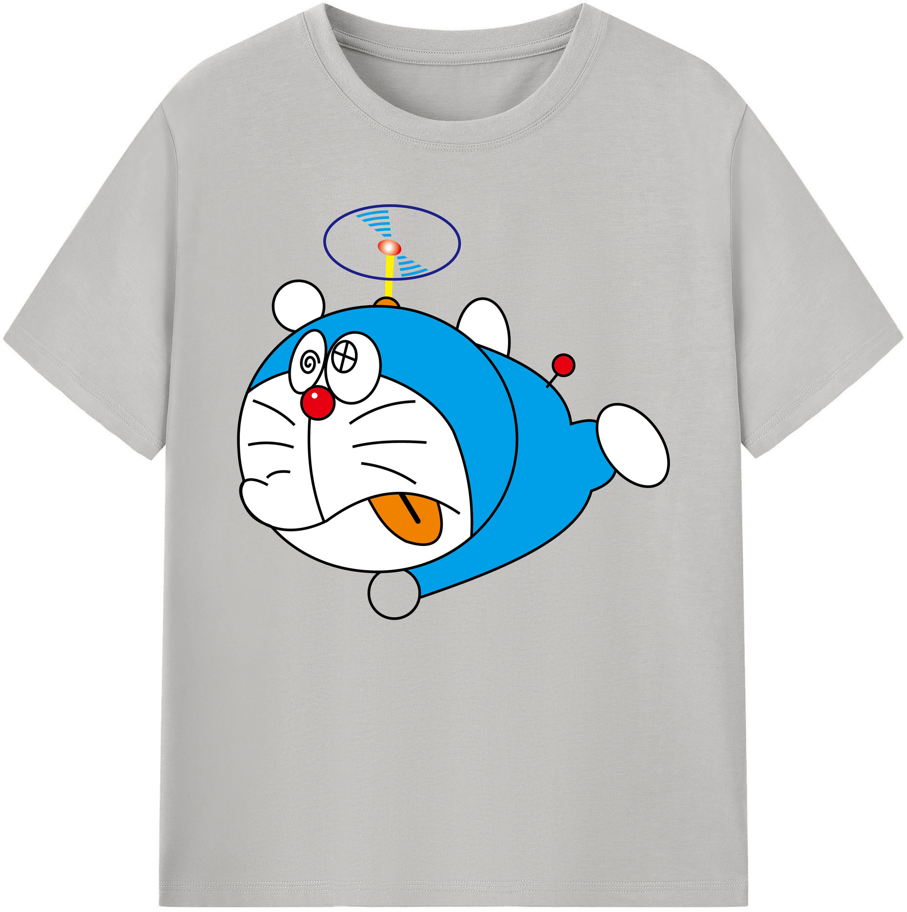 （画像用） ドラえもん Doraemon 綿100％ メンズ半袖Tシャツ｜肌触りやわらか＆通気性