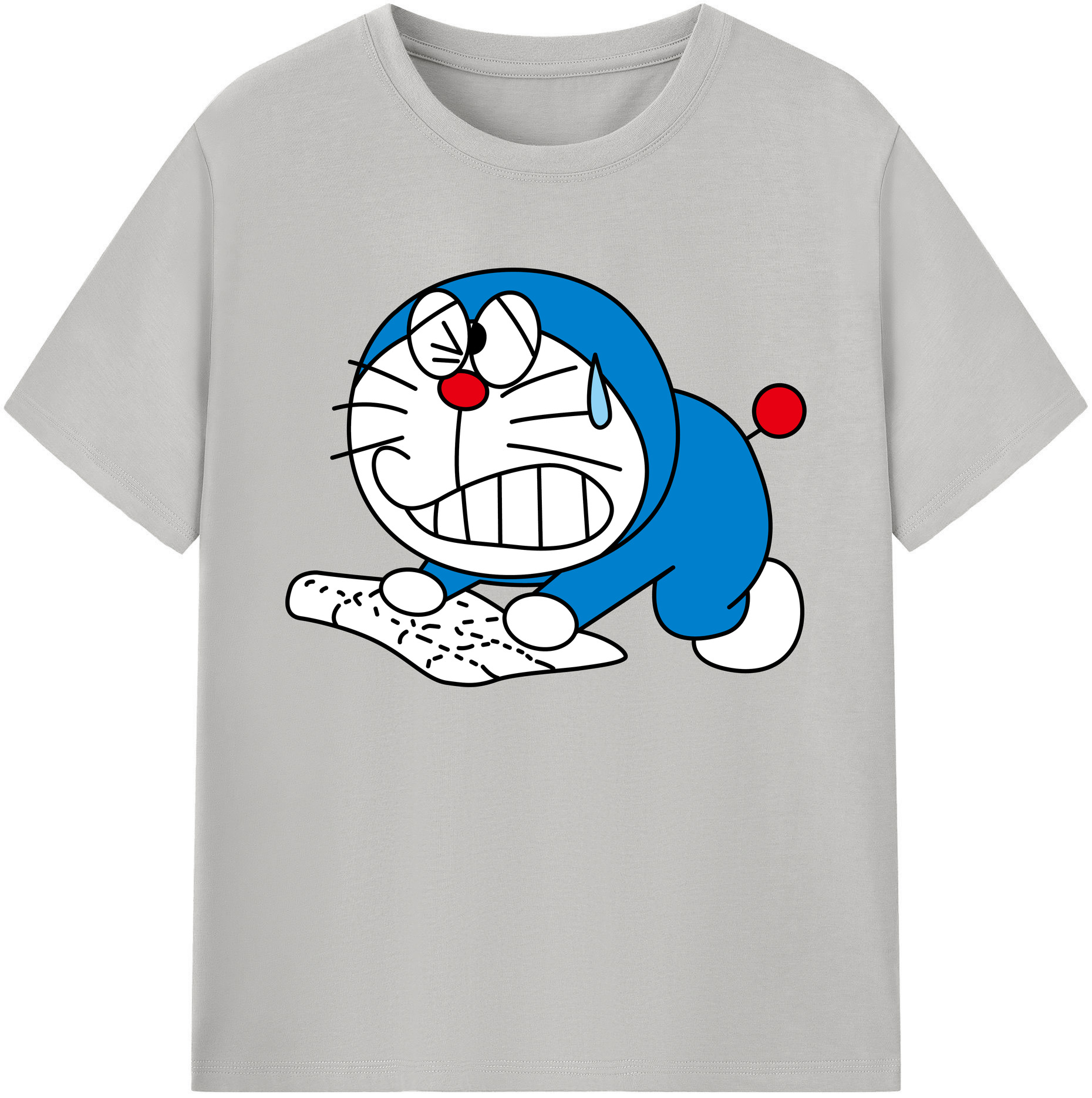 （画像用） ドラえもん Doraemon 綿100％ メンズ半袖Tシャツ｜肌触りやわらか＆通気性