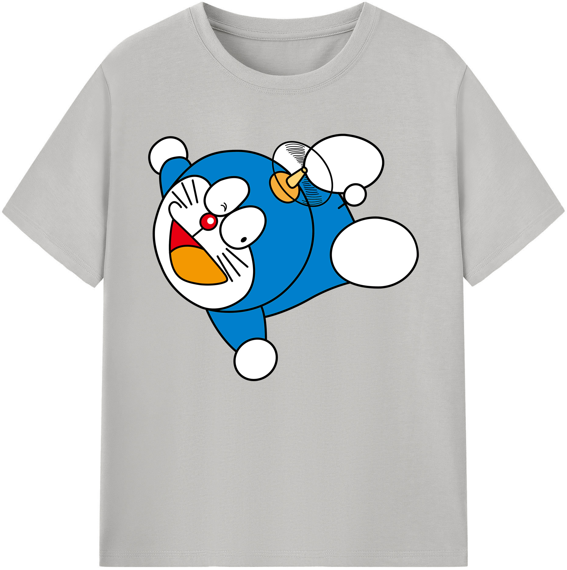 （画像用） ドラえもん Doraemon 綿100％ メンズ半袖Tシャツ｜肌触りやわらか＆通気性