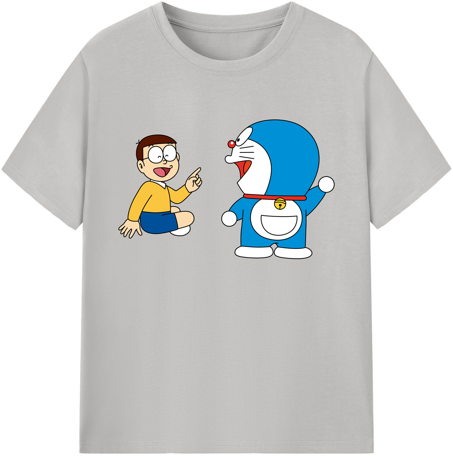 （画像用） ドラえもん Doraemon 綿100％ メンズ半袖Tシャツ｜肌触りやわらか＆通気性