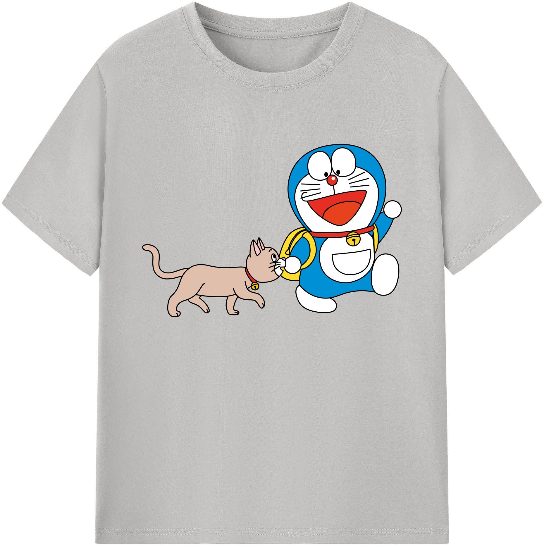 （画像用） ドラえもん Doraemon 綿100％ メンズ半袖Tシャツ｜肌触りやわらか＆通気性