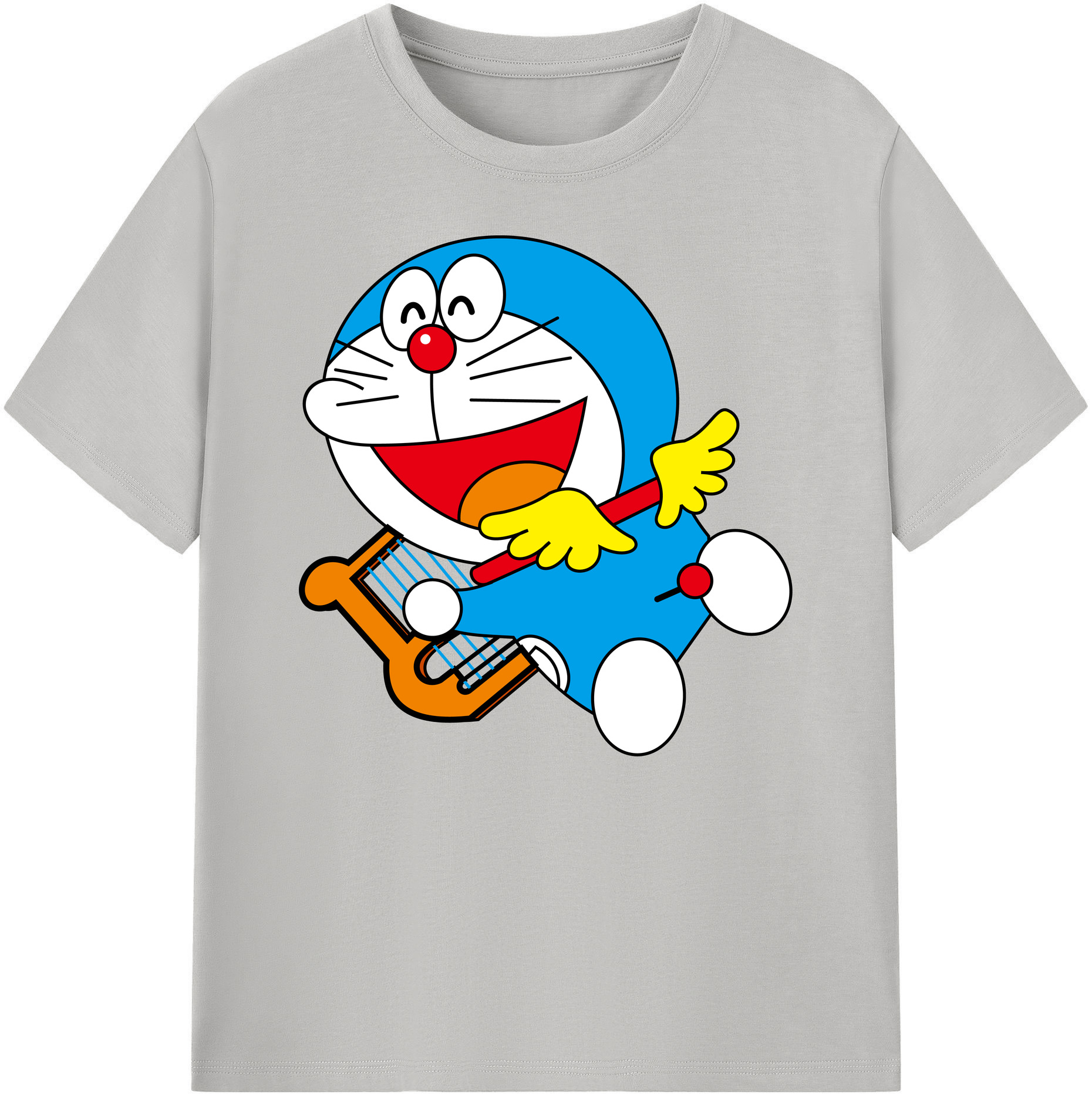 （画像用） ドラえもん Doraemon 綿100％ メンズ半袖Tシャツ｜肌触りやわらか＆通気性