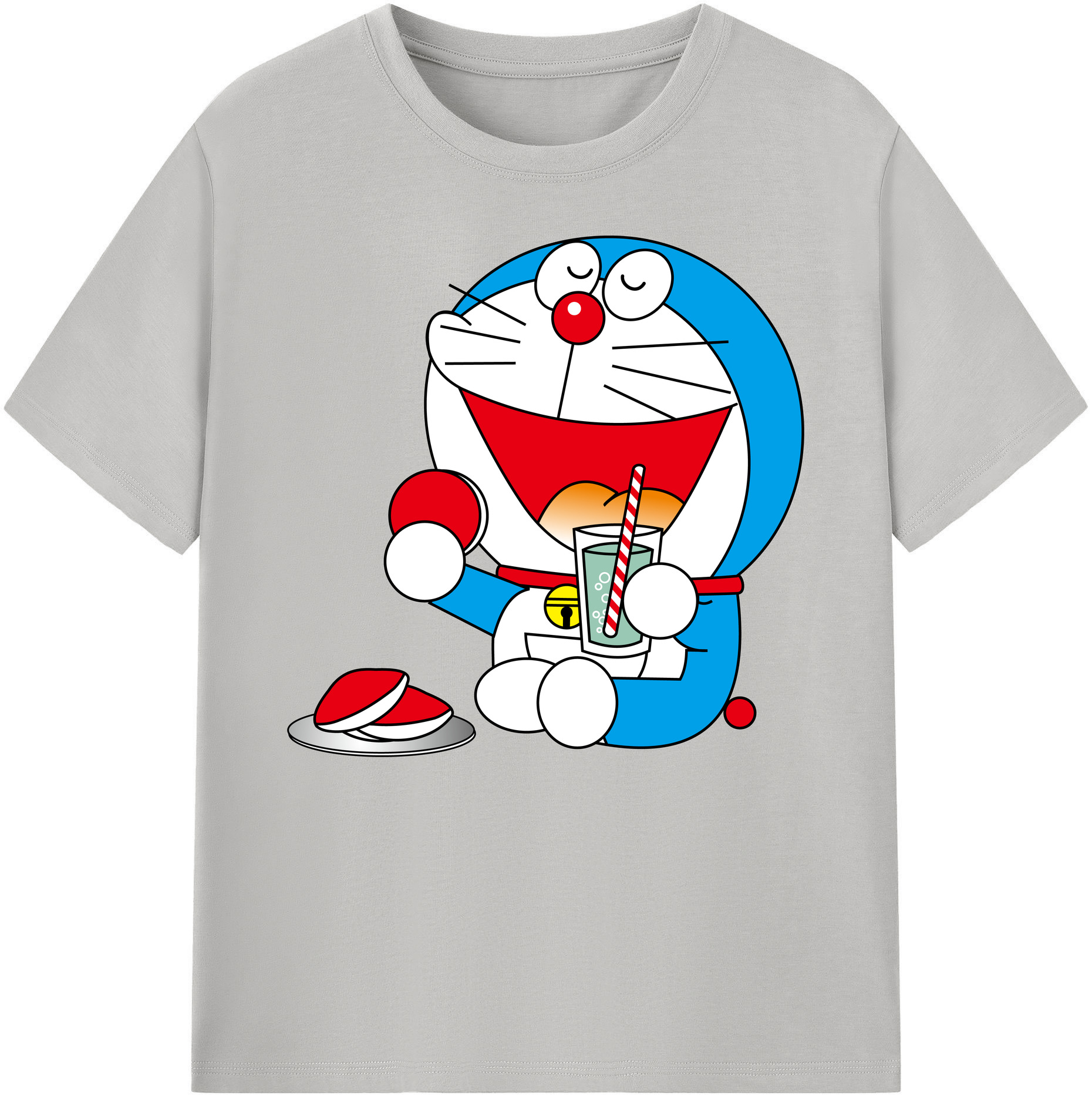 （画像用） ドラえもん Doraemon 綿100％ メンズ半袖Tシャツ｜肌触りやわらか＆通気性