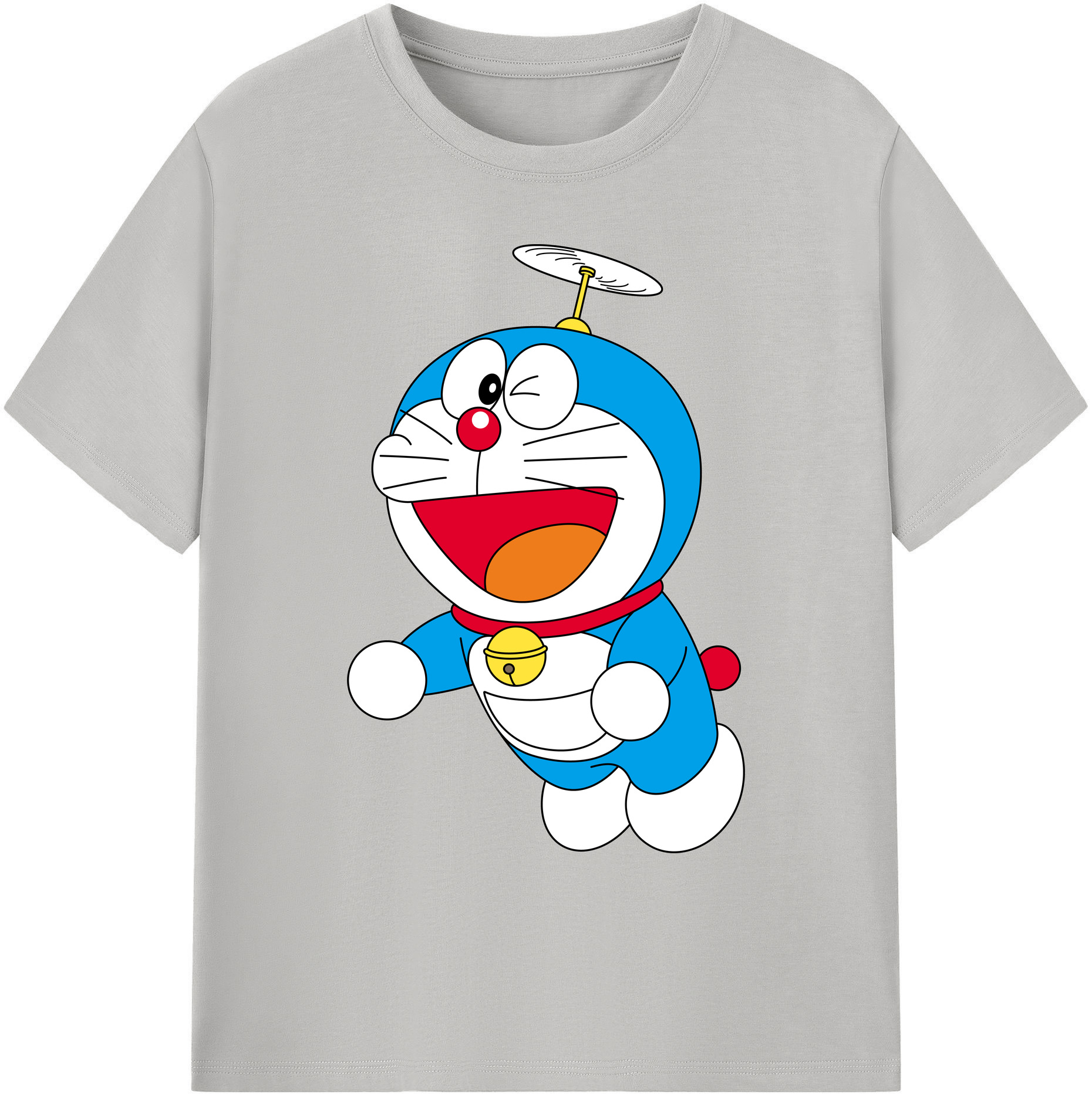 （画像用） ドラえもん Doraemon 綿100％ メンズ半袖Tシャツ｜肌触りやわらか＆通気性