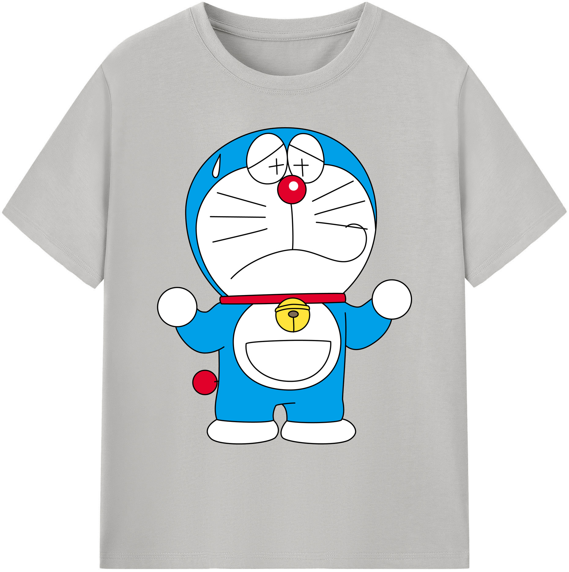 （画像用） ドラえもん Doraemon 綿100％ メンズ半袖Tシャツ｜肌触りやわらか＆通気性
