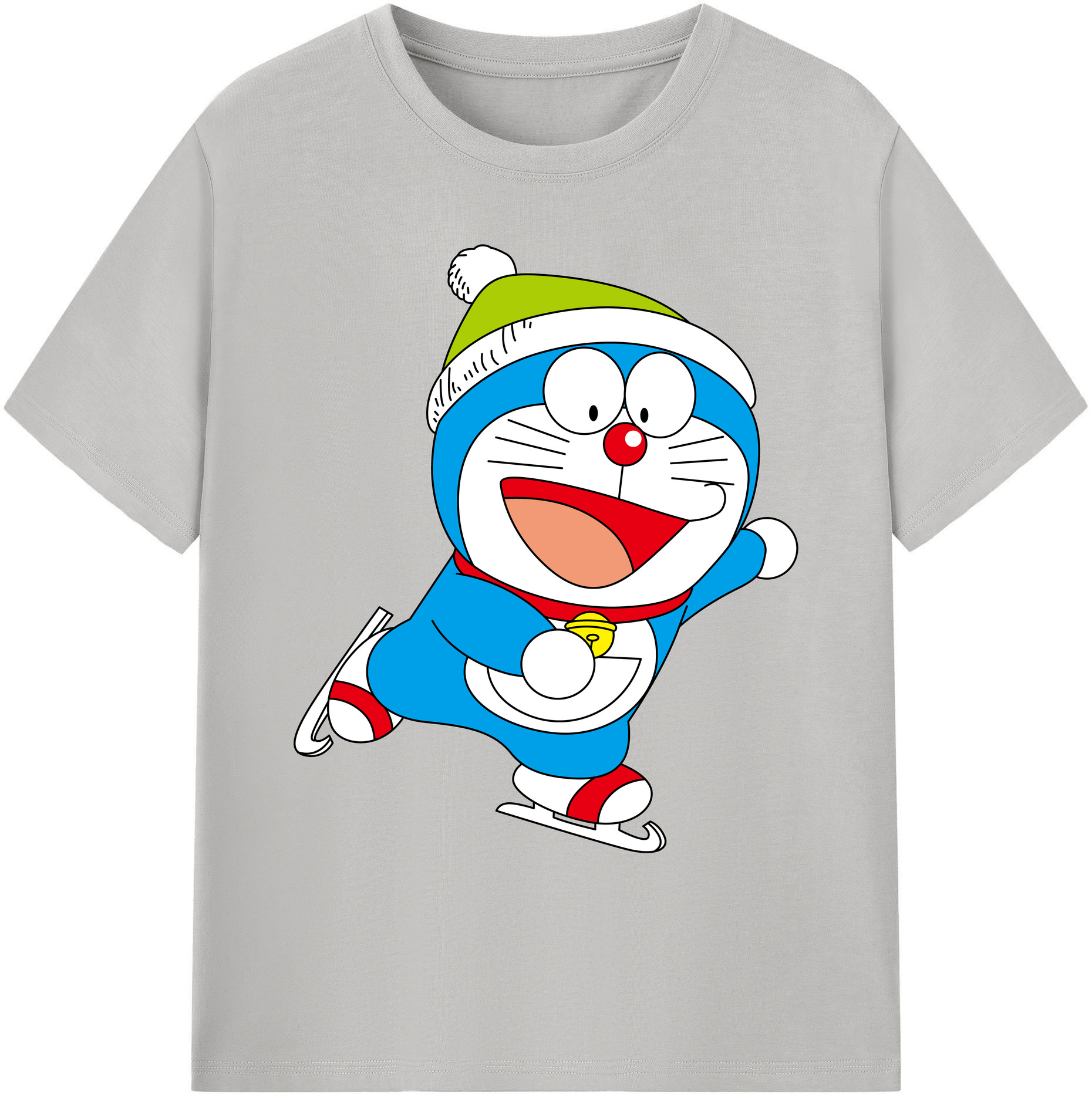 （画像用） ドラえもん Doraemon 綿100％ メンズ半袖Tシャツ｜肌触りやわらか＆通気性
