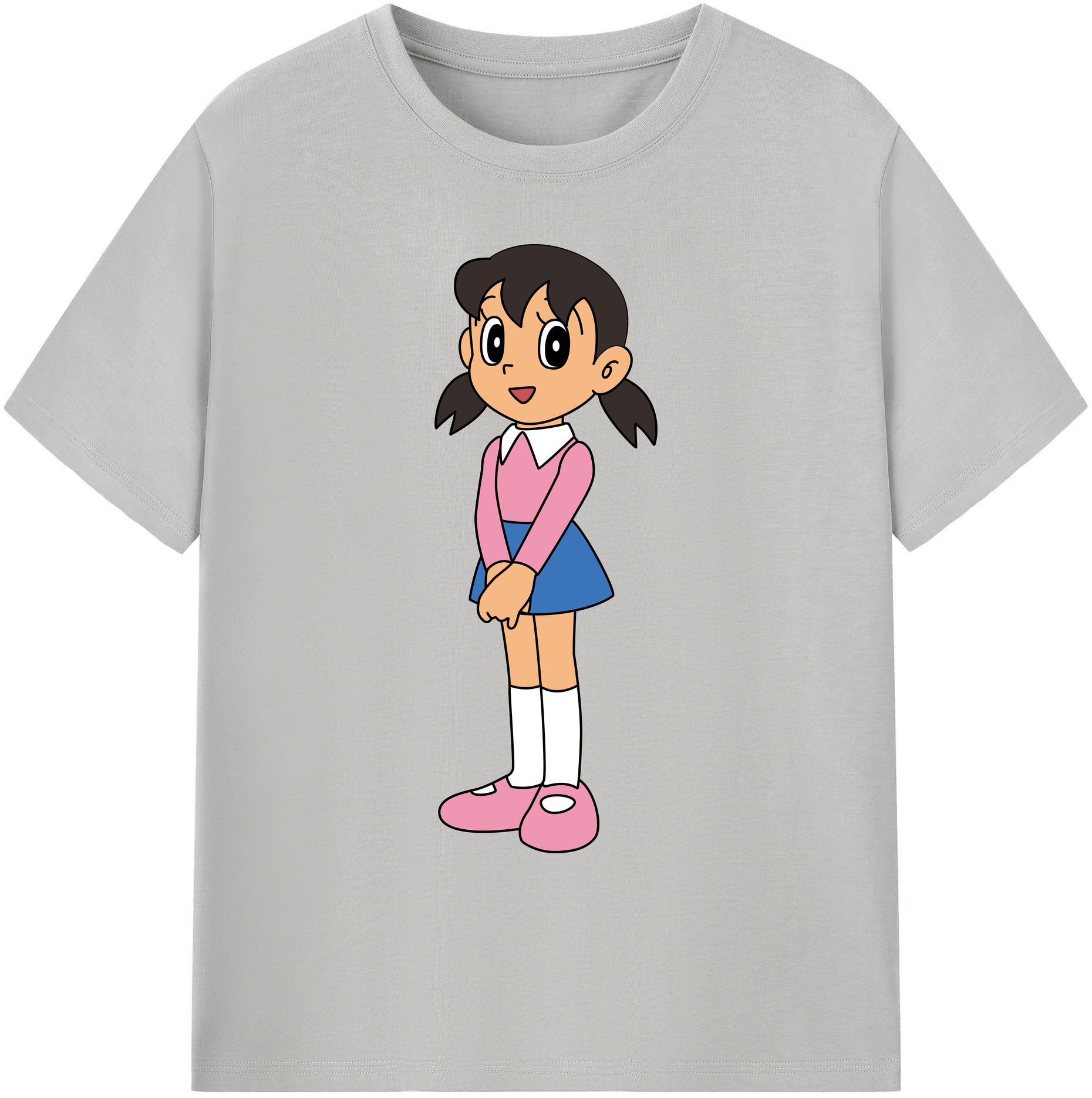 （画像用） ドラえもん みなもと しずか Doraemon Shizuka Minamoto 綿100％ メンズ半袖Tシャツ｜肌触りやわらか＆通気性