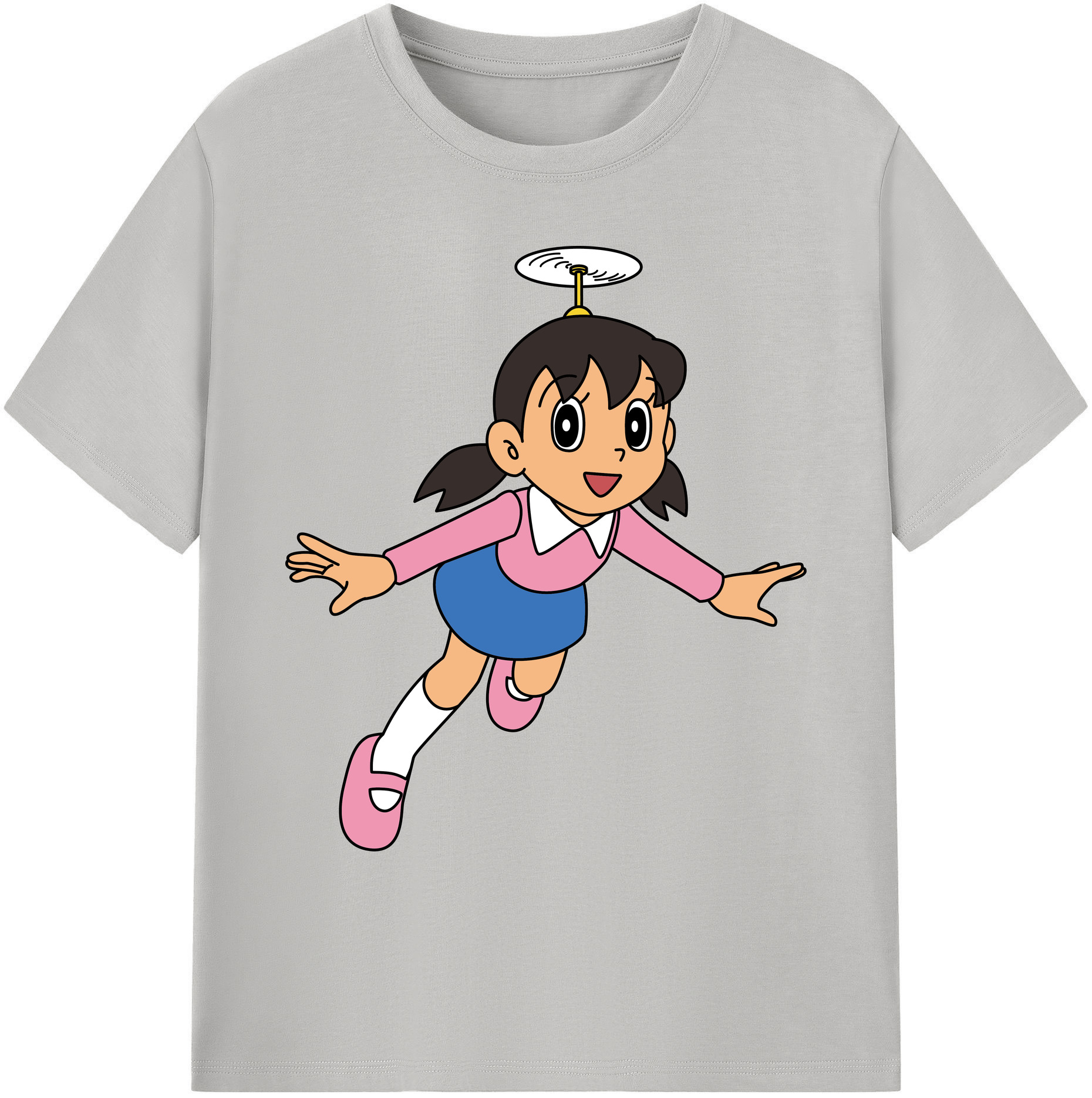 （画像用） ドラえもん みなもと しずか Doraemon Shizuka Minamoto 綿100％ メンズ半袖Tシャツ｜肌触りやわらか＆通気性
