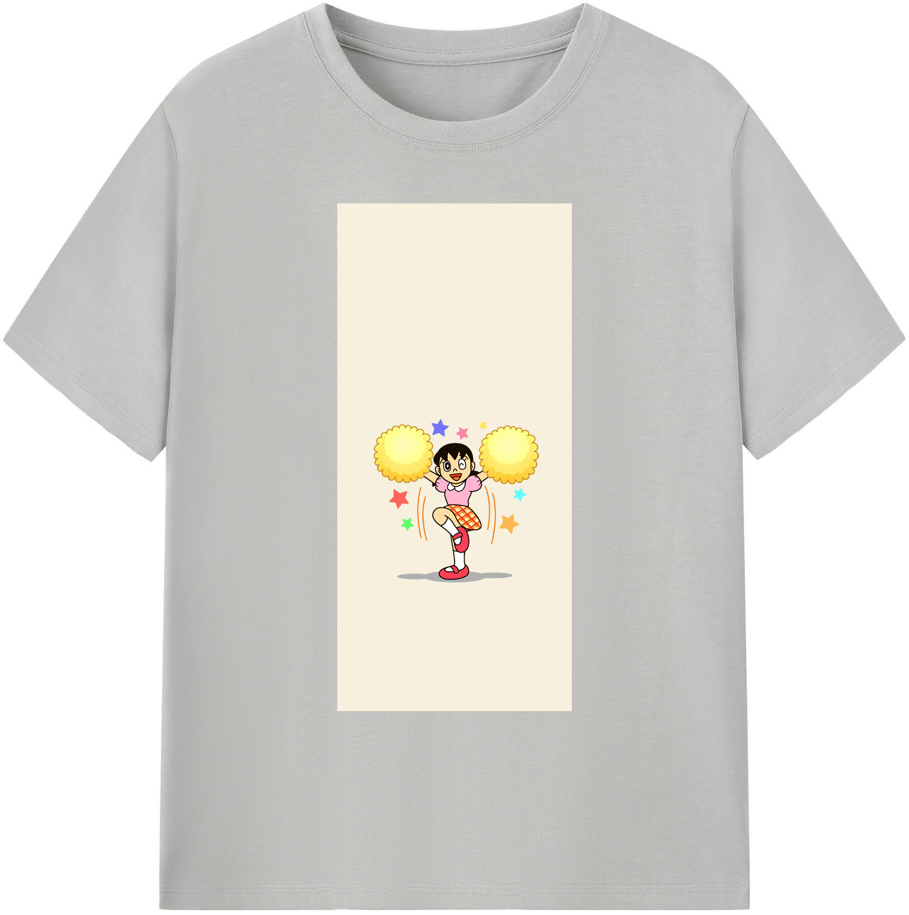 （画像用） ドラえもん みなもと しずか Doraemon Shizuka Minamoto 綿100％ メンズ半袖Tシャツ｜肌触りやわらか＆通気性
