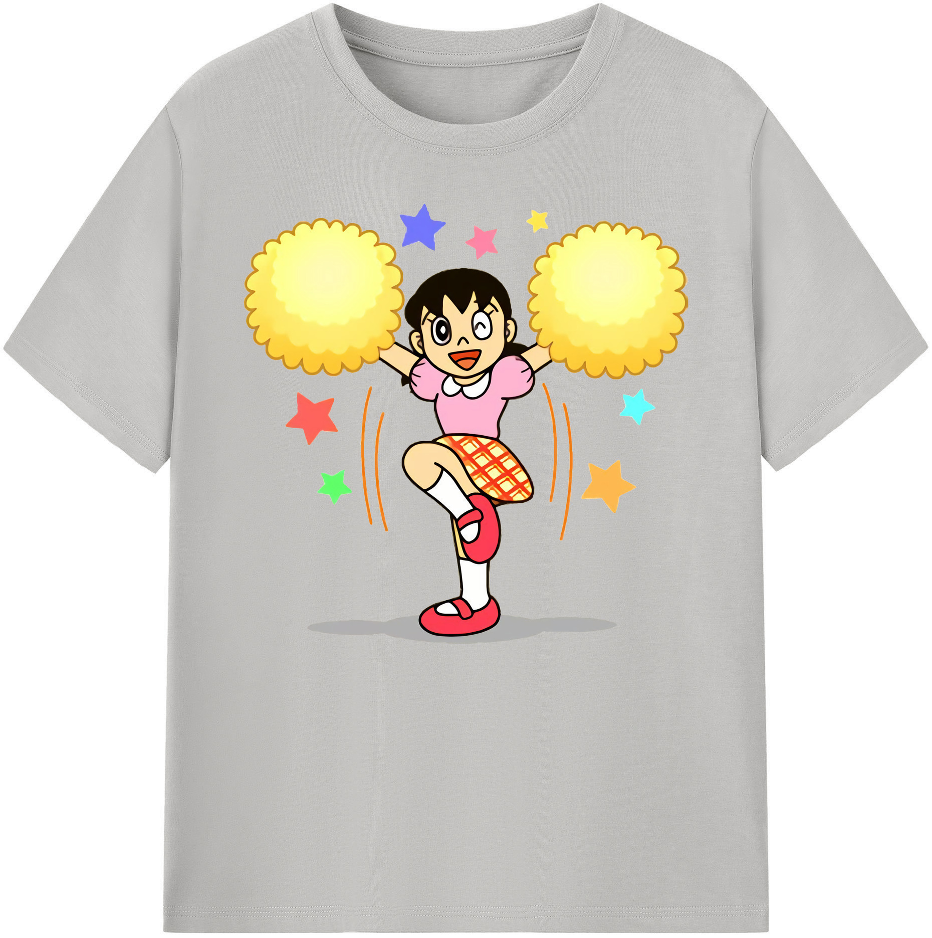 （画像用） ドラえもん みなもと しずか Doraemon Shizuka Minamoto 綿100％ メンズ半袖Tシャツ｜肌触りやわらか＆通気性