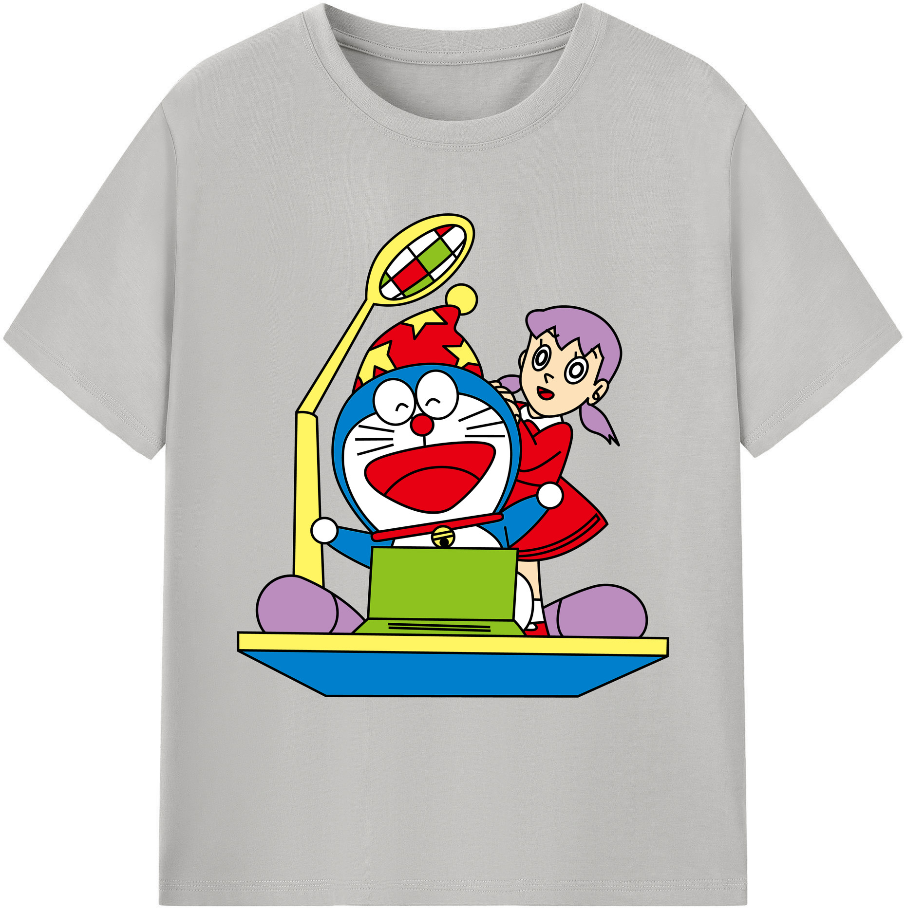 （画像用） ドラえもん みなもと しずか Doraemon Shizuka Minamoto 綿100％ メンズ半袖Tシャツ｜肌触りやわらか＆通気性