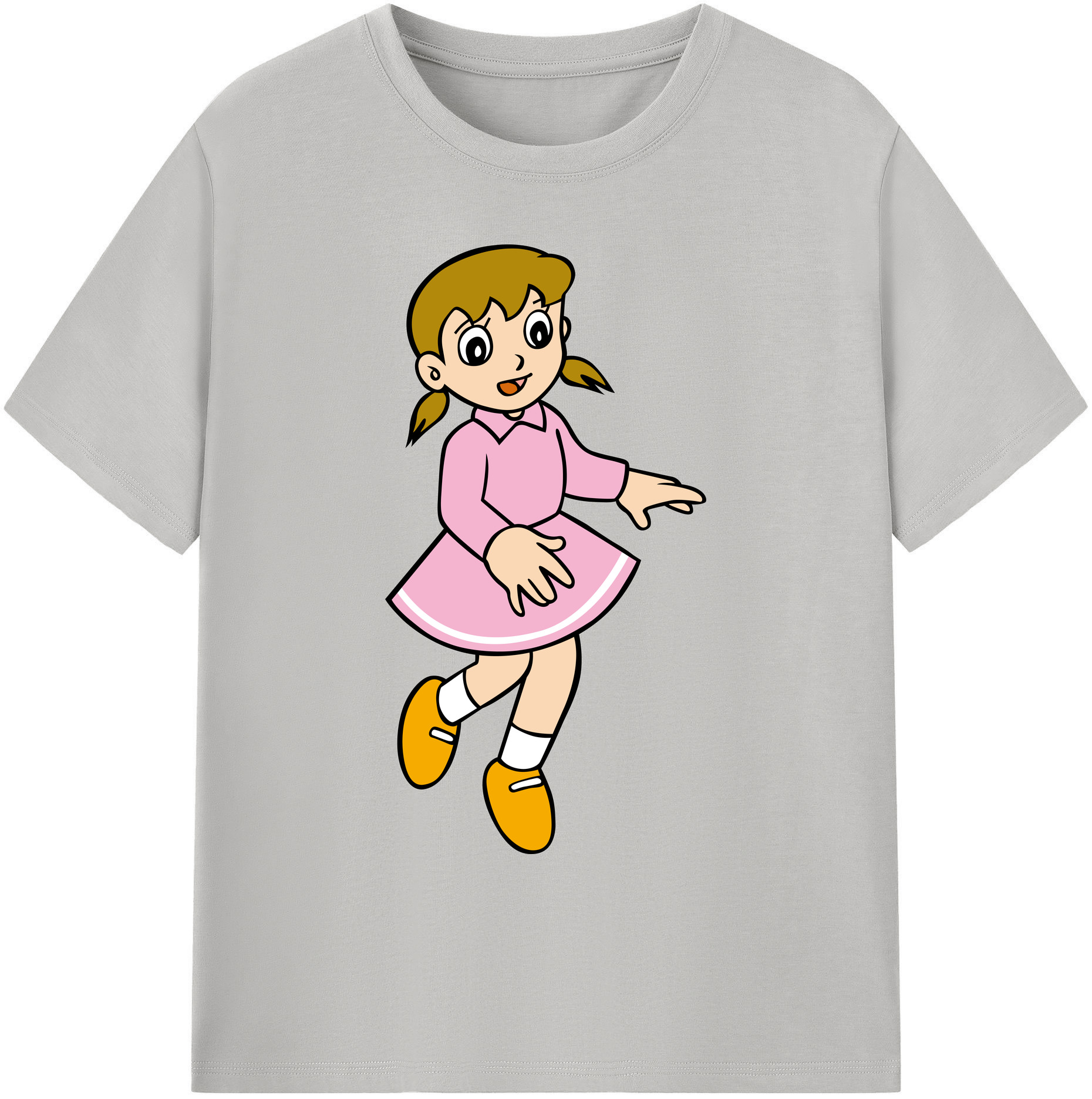 （画像用） ドラえもん みなもと しずか Doraemon Shizuka Minamoto 綿100％ メンズ半袖Tシャツ｜肌触りやわらか＆通気性