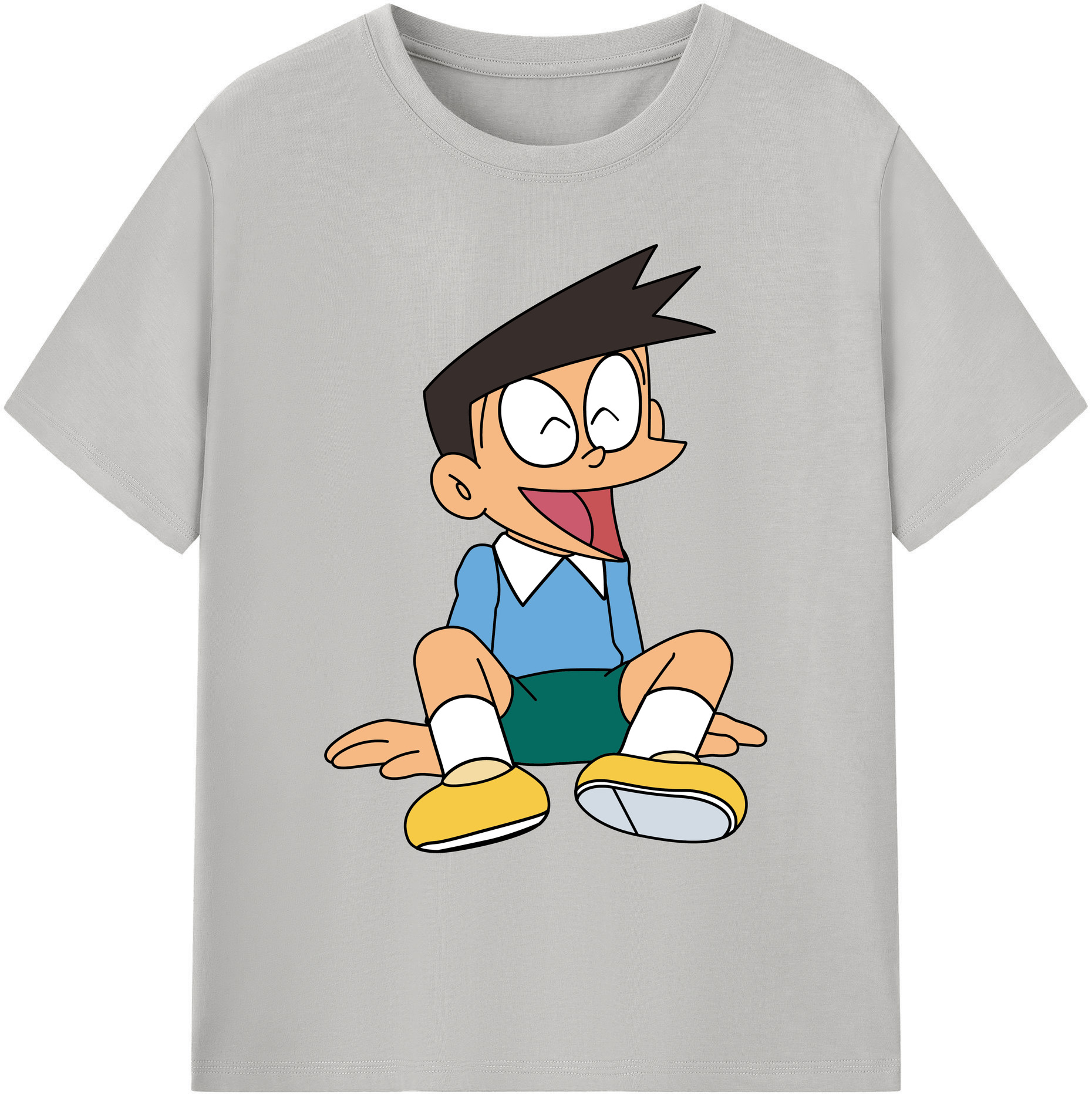 （画像用） ドラえもん 骨川 スネ夫 Doraemon Honekawa Suneo 綿100％ メンズ半袖Tシャツ｜肌触りやわらか＆通気性