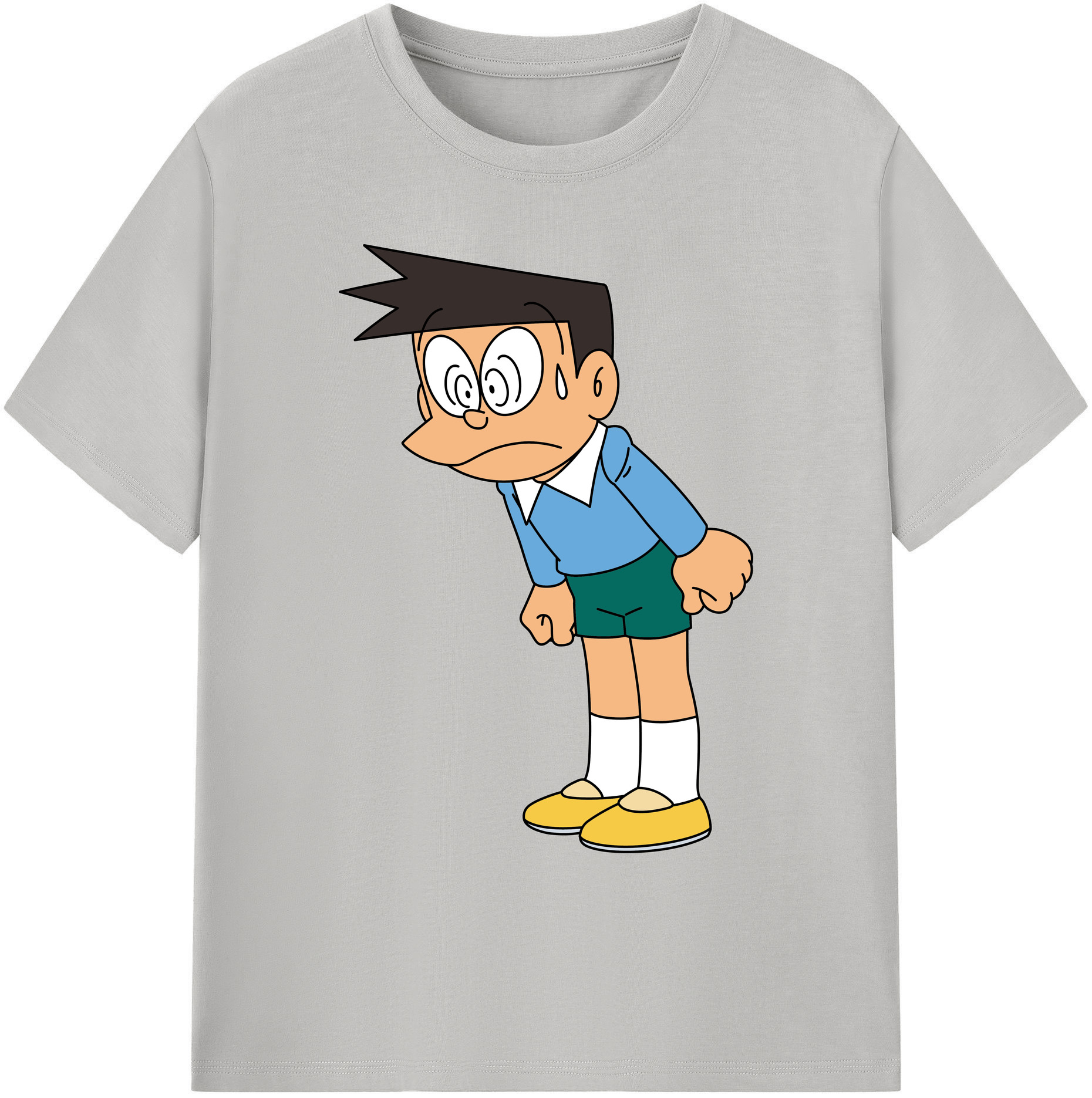 （画像用） ドラえもん 骨川 スネ夫 Doraemon Honekawa Suneo 綿100％ メンズ半袖Tシャツ｜肌触りやわらか＆通気性