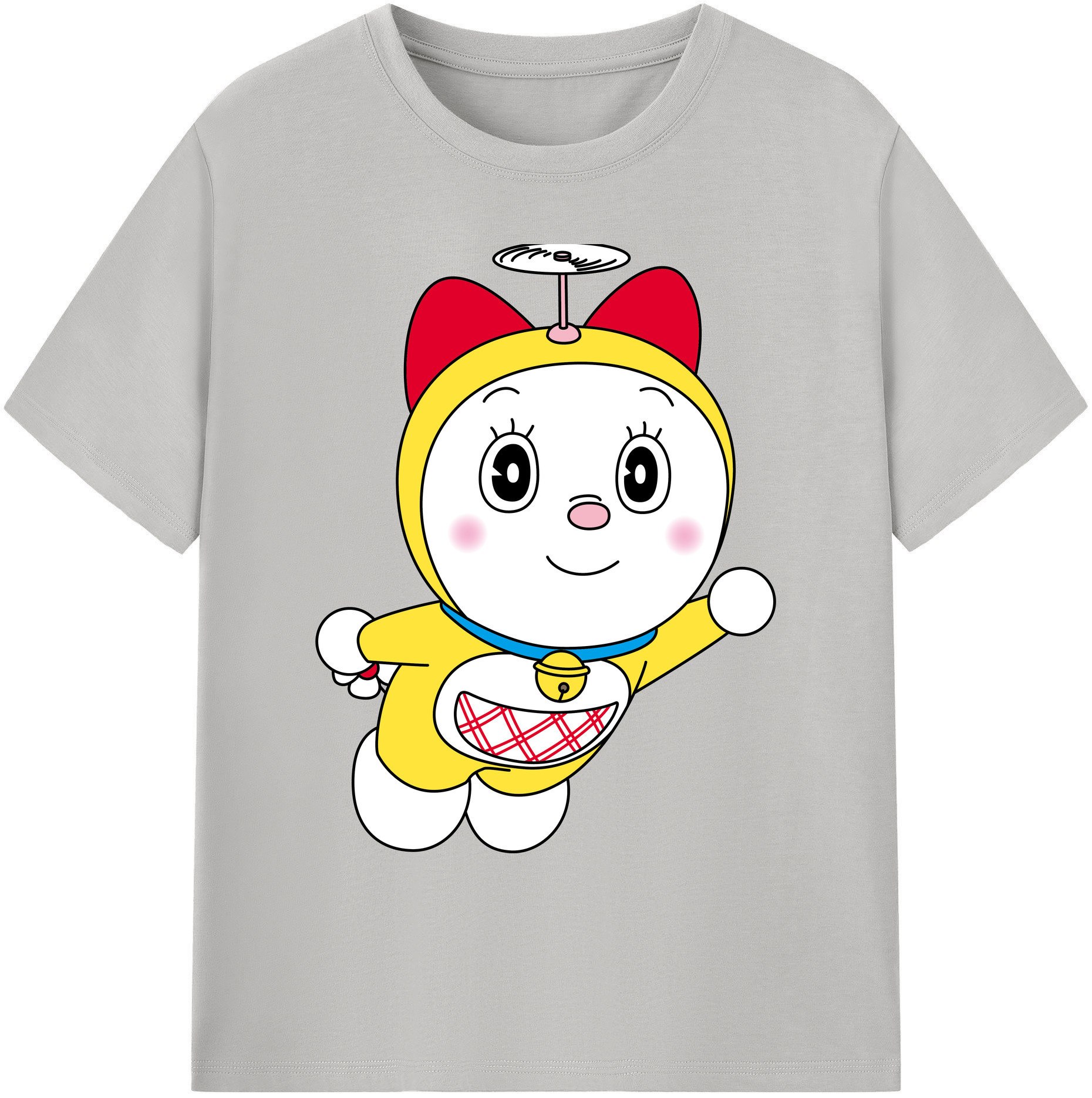 （画像用） ドラえもん ドラミ Doraemon Dorami 綿100％ メンズ半袖Tシャツ｜肌触りやわらか＆通気性