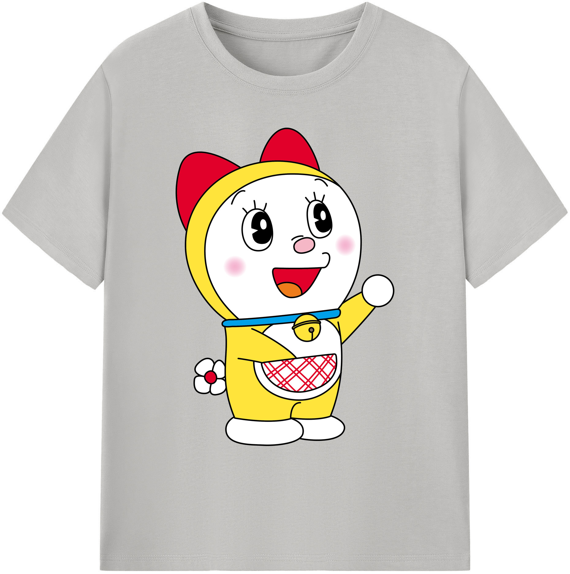 （画像用） ドラえもん ドラミ Doraemon Dorami 綿100％ メンズ半袖Tシャツ｜肌触りやわらか＆通気性
