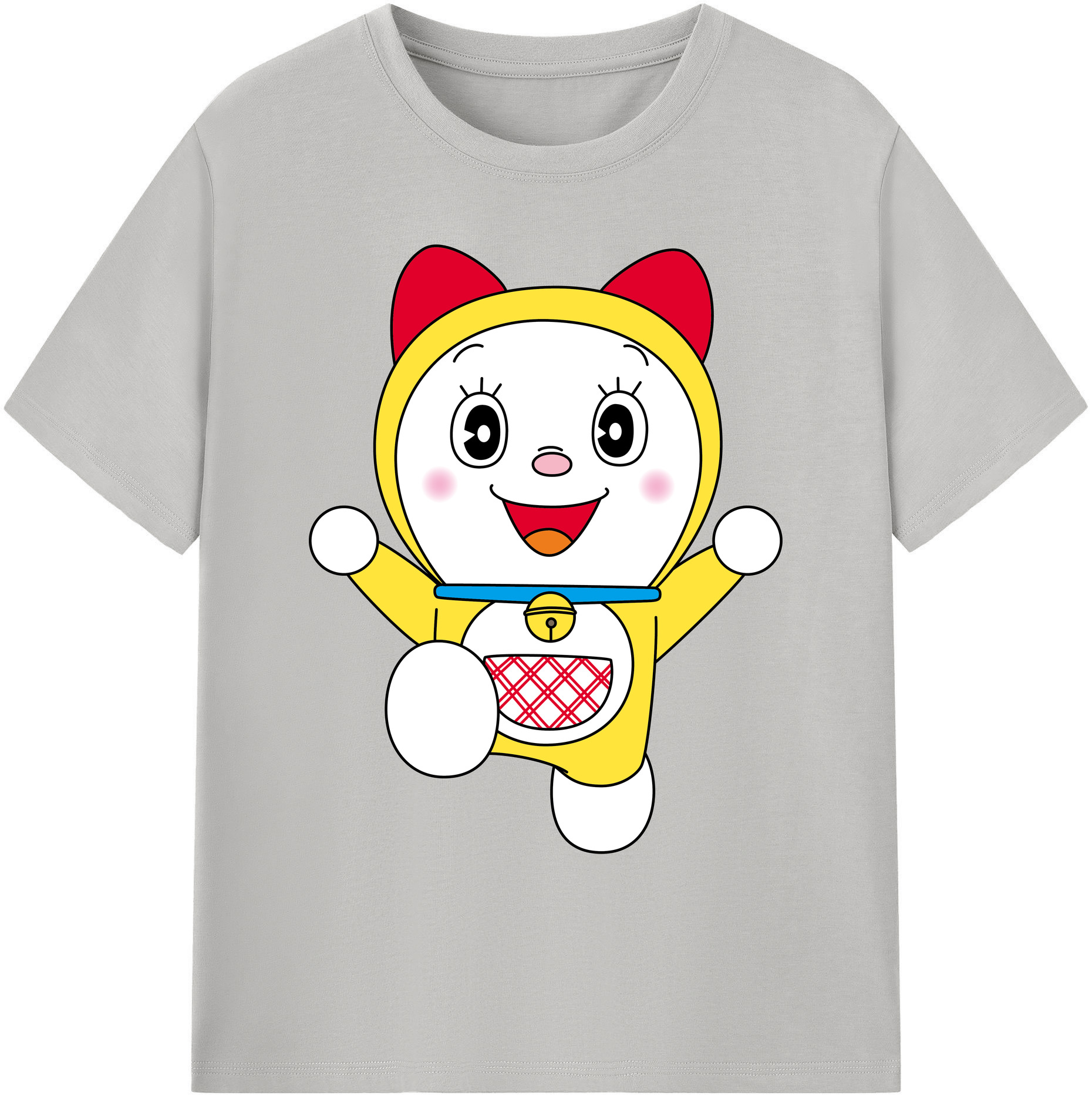 （画像用） ドラえもん ドラミ Doraemon Dorami 綿100％ メンズ半袖Tシャツ｜肌触りやわらか＆通気性