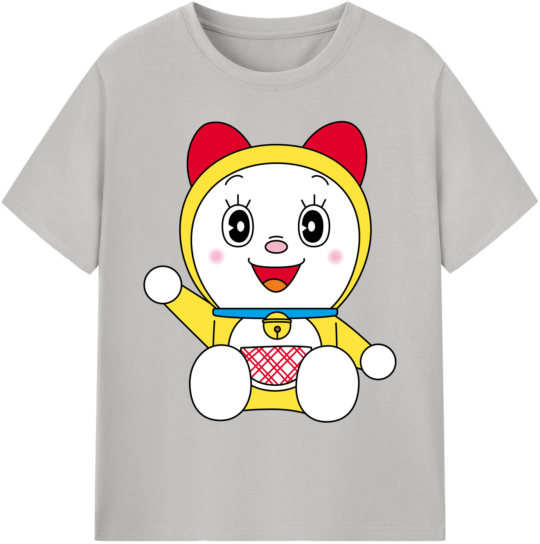 （画像用） ドラえもん ドラミ Doraemon Dorami 綿100％ メンズ半袖Tシャツ｜肌触りやわらか＆通気性