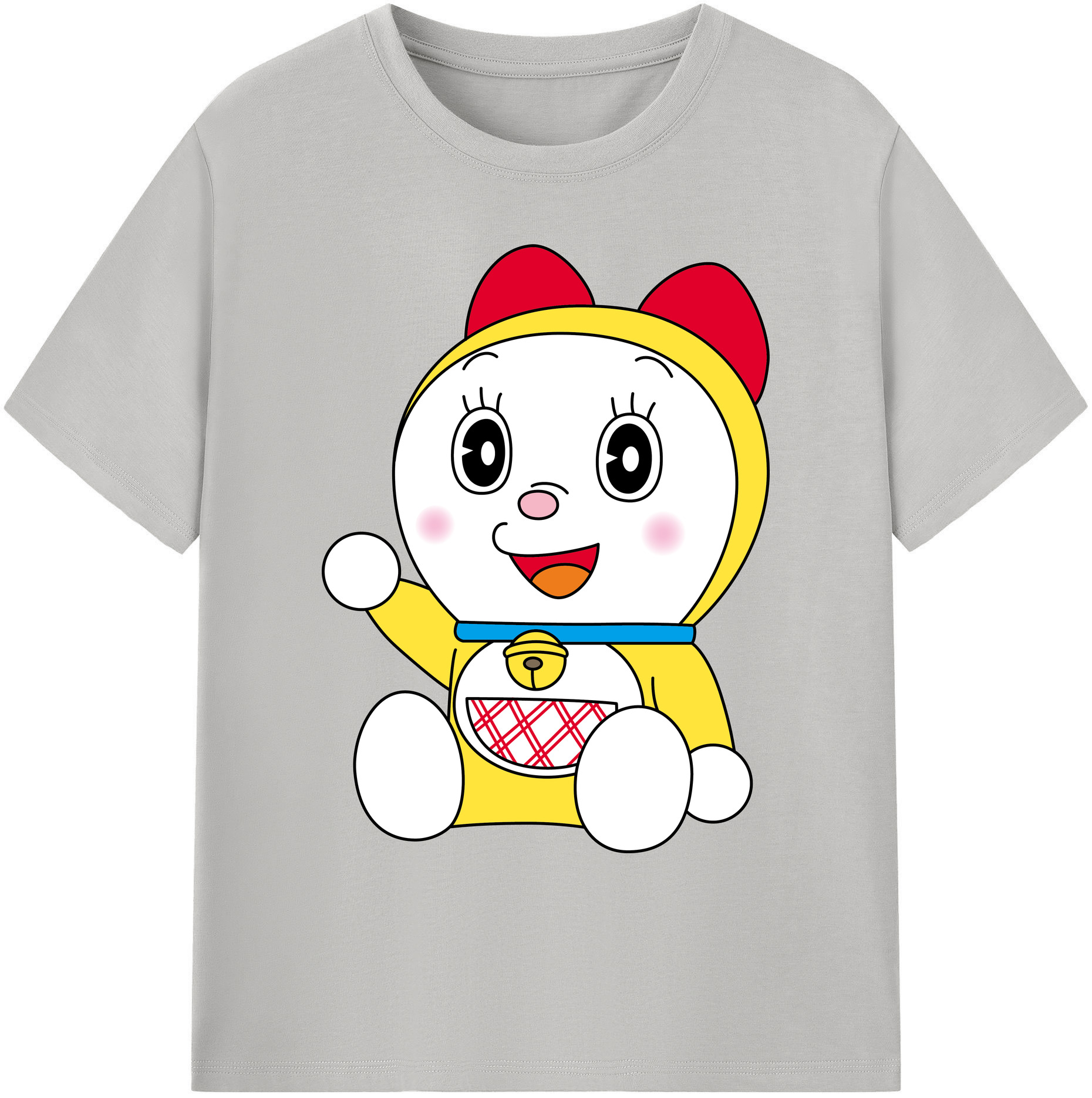 （画像用） ドラえもん ドラミ Doraemon Dorami 綿100％ メンズ半袖Tシャツ｜肌触りやわらか＆通気性