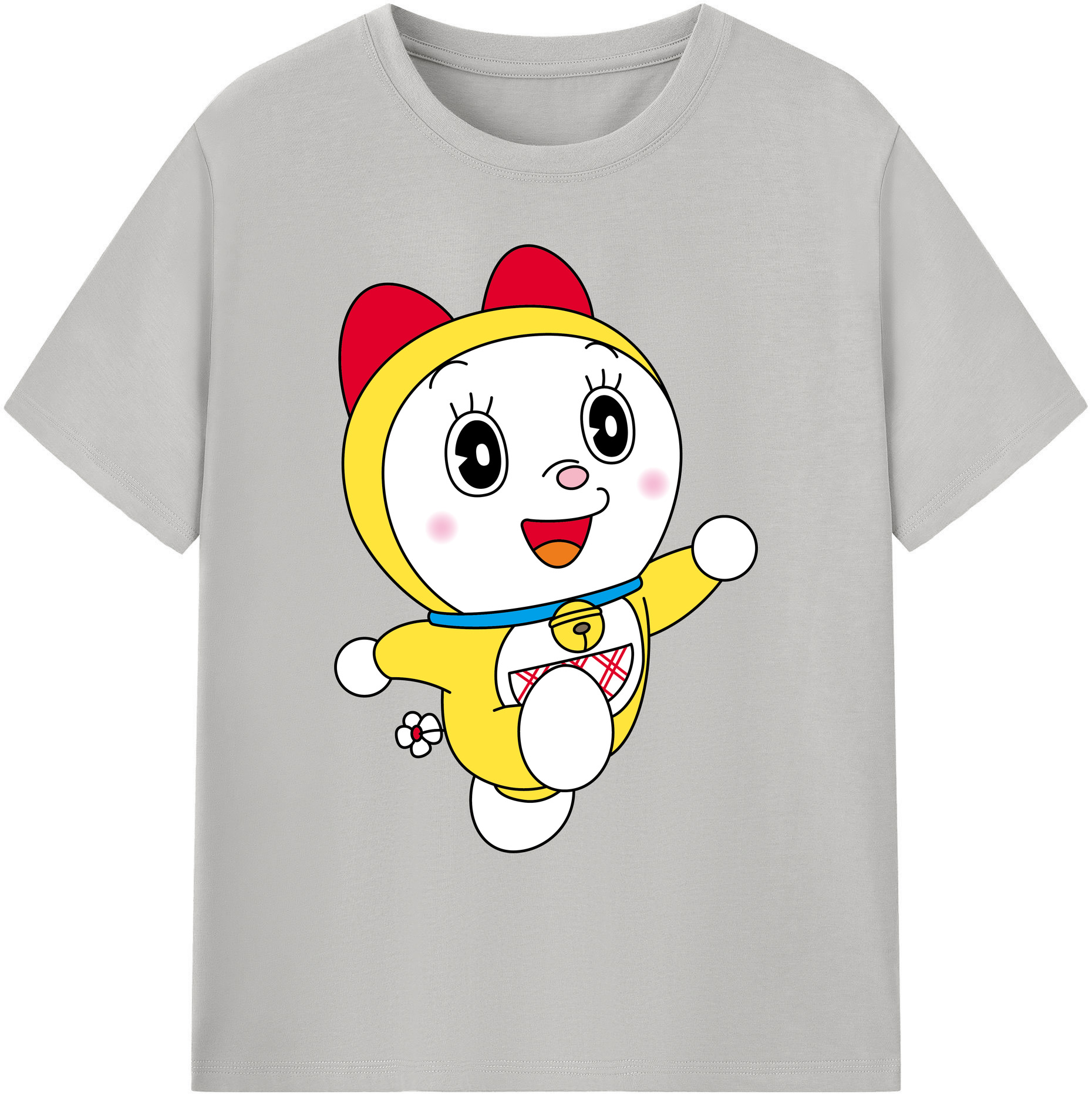 （画像用） ドラえもん ドラミ Doraemon Dorami 綿100％ メンズ半袖Tシャツ｜肌触りやわらか＆通気性