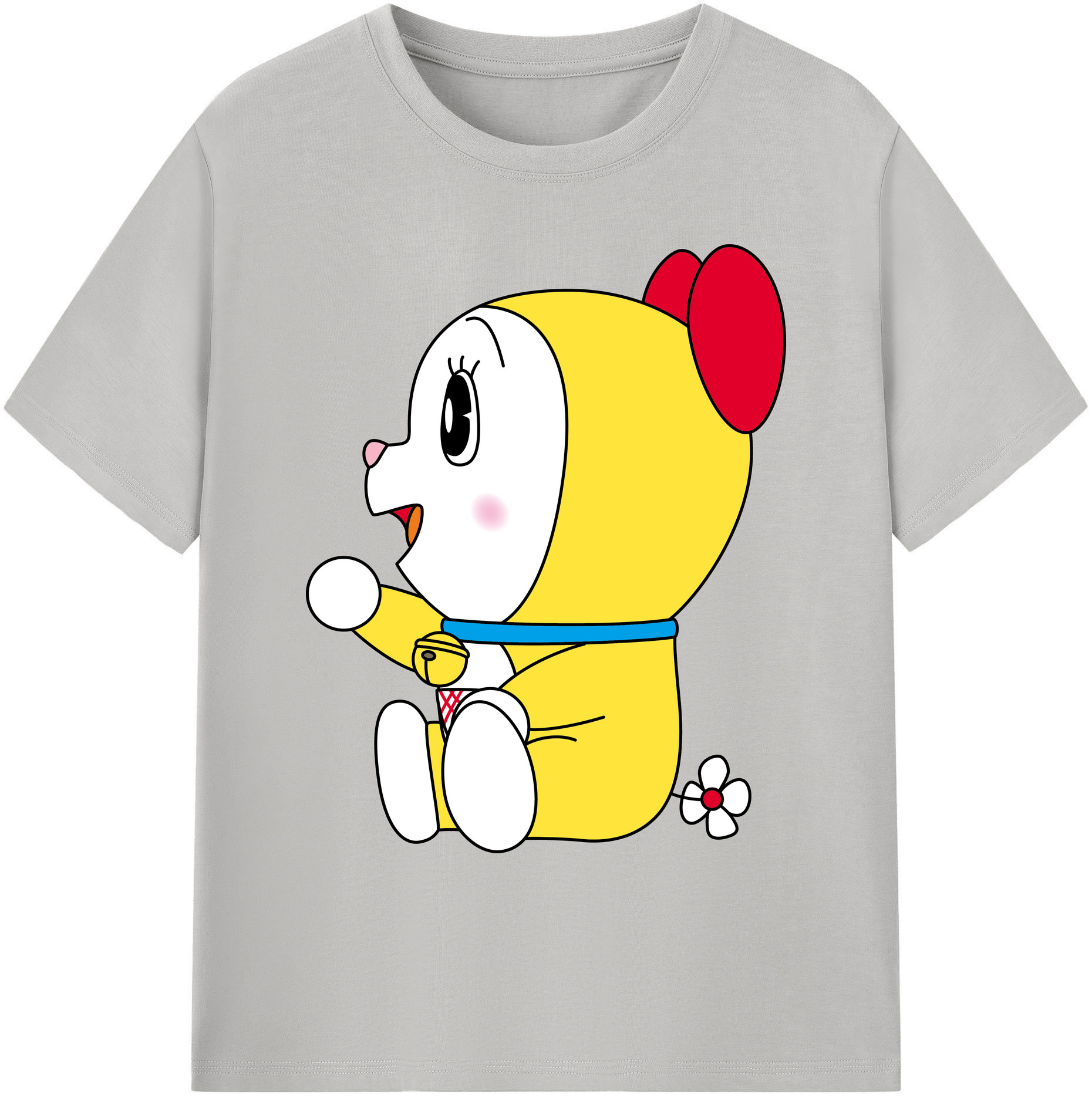 （画像用） ドラえもん ドラミ Doraemon Dorami 綿100％ メンズ半袖Tシャツ｜肌触りやわらか＆通気性
