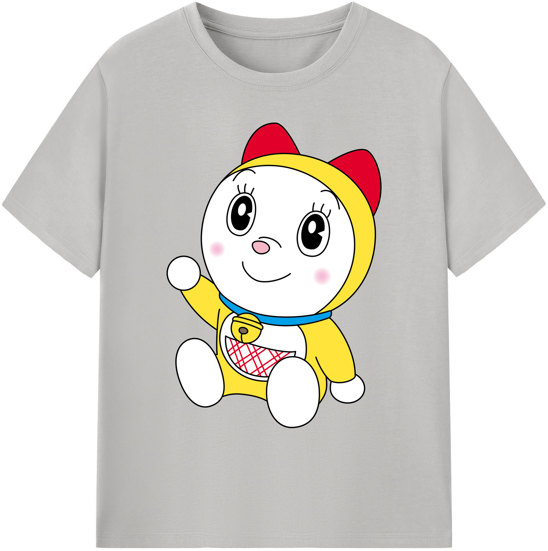 （画像用） ドラえもん ドラミ Doraemon Dorami 綿100％ メンズ半袖Tシャツ｜肌触りやわらか＆通気性