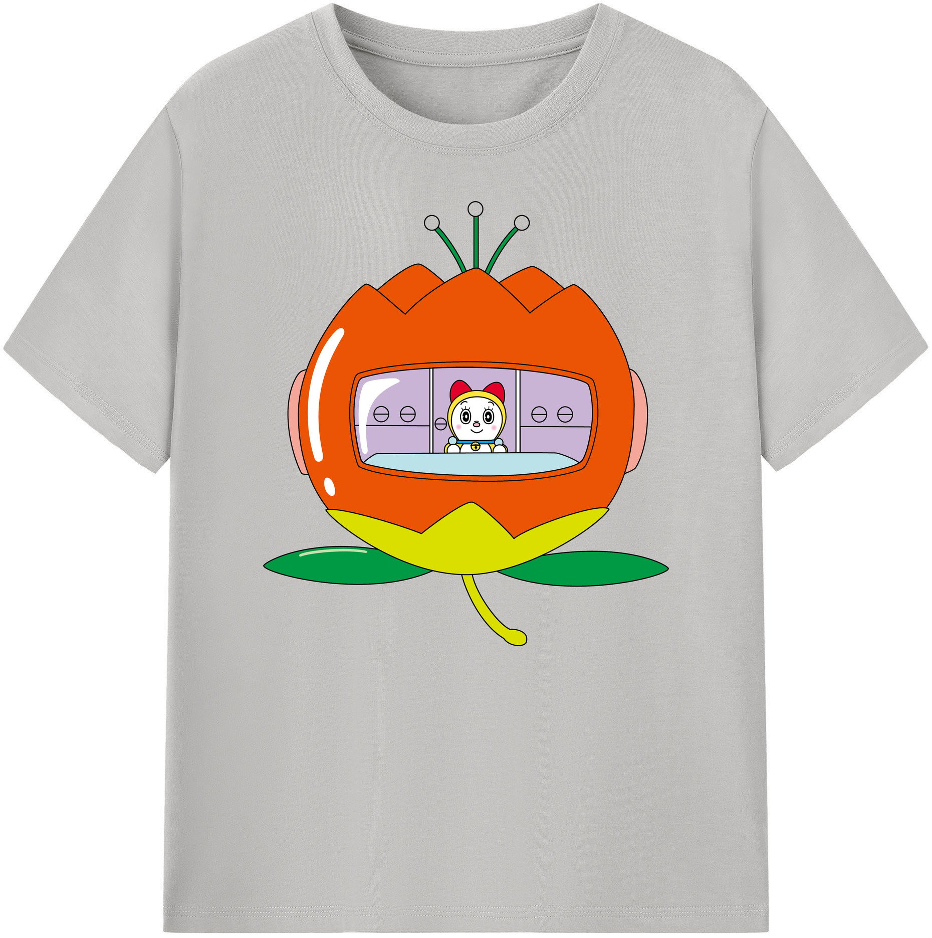 （画像用） ドラえもん ドラミ Doraemon Dorami 綿100％ メンズ半袖Tシャツ｜肌触りやわらか＆通気性