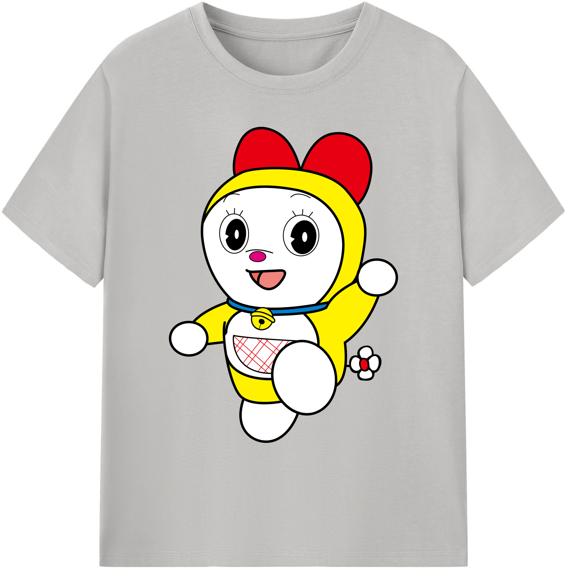 （画像用） ドラえもん ドラミ Doraemon Dorami 綿100％ メンズ半袖Tシャツ｜肌触りやわらか＆通気性