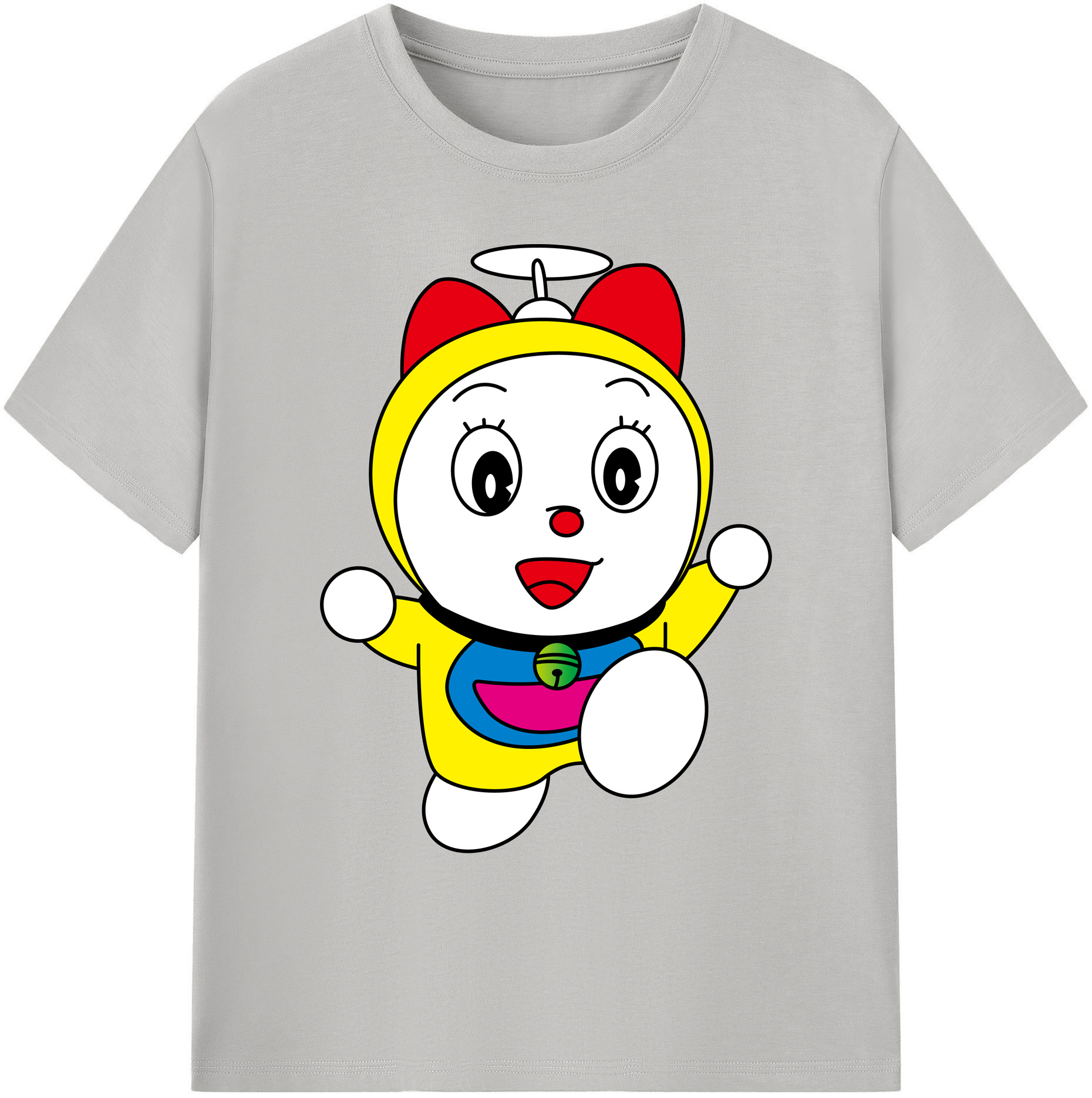 （画像用） ドラえもん ドラミ Doraemon Dorami 綿100％ メンズ半袖Tシャツ｜肌触りやわらか＆通気性