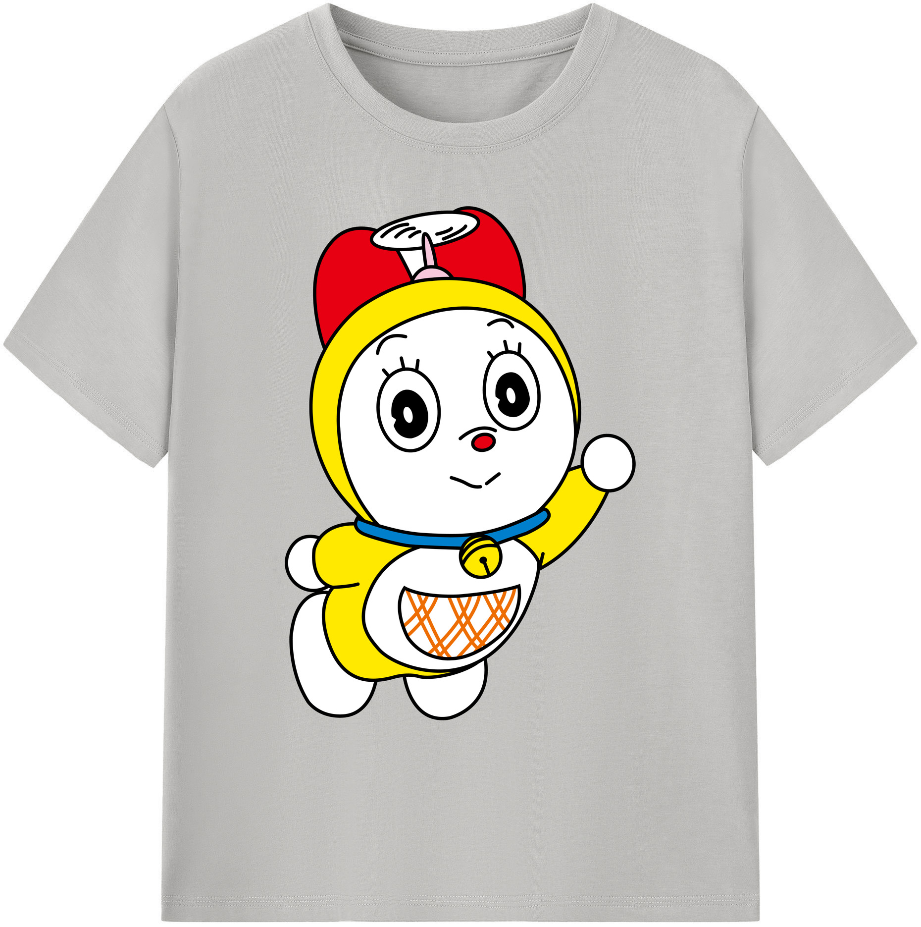 （画像用） ドラえもん ドラミ Doraemon Dorami 綿100％ メンズ半袖Tシャツ｜肌触りやわらか＆通気性