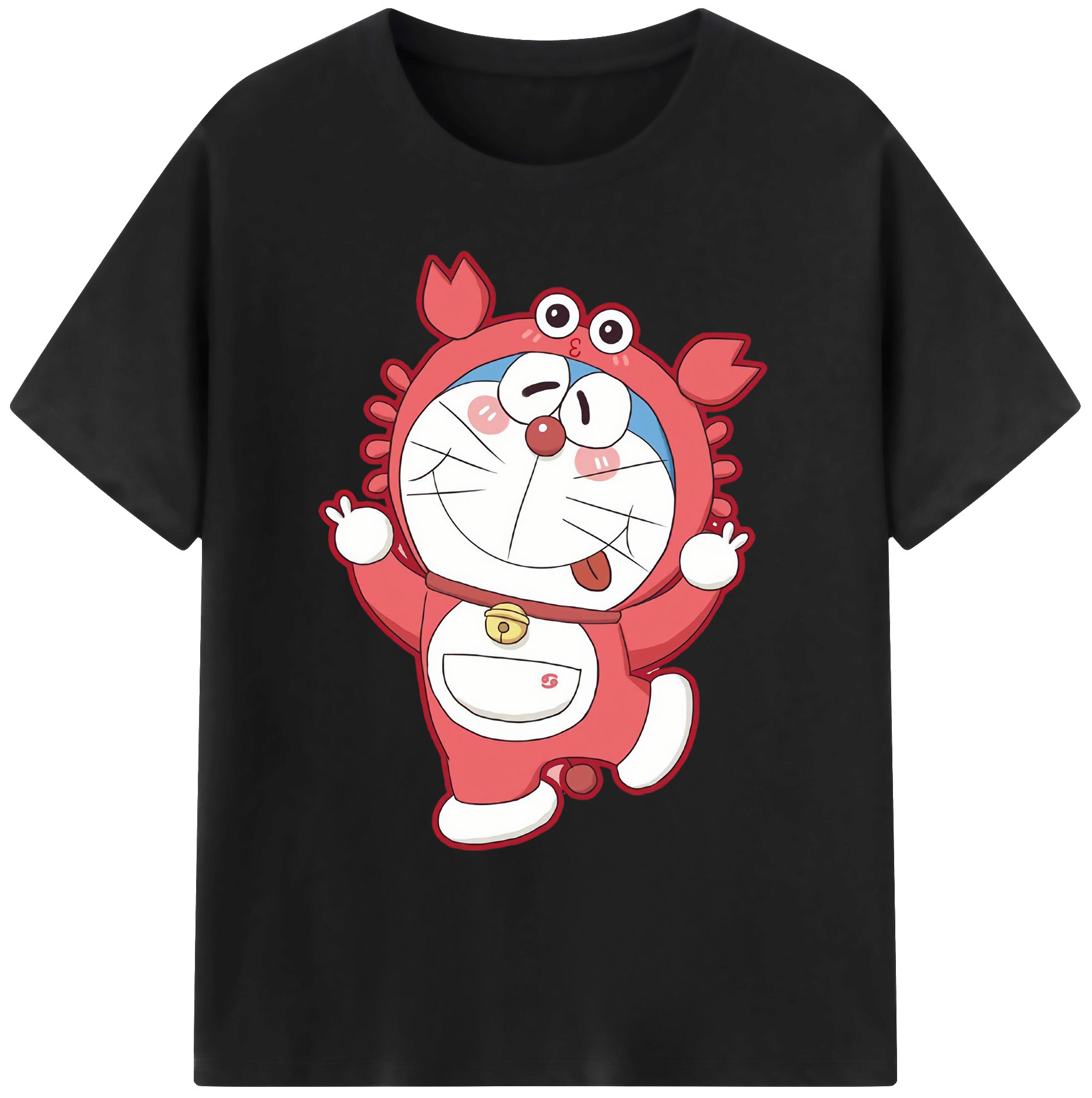 （画像用） ドラえもん Doraemon 綿100％ メンズ半袖Tシャツ｜肌触りやわらか＆通気性