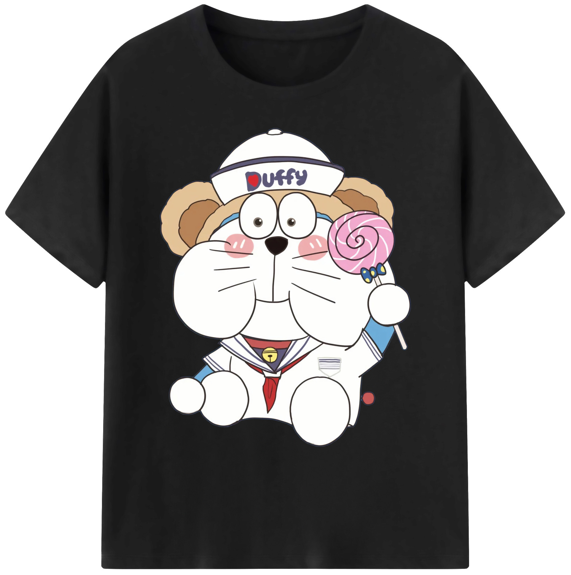 （画像用） ドラえもん Doraemon 綿100％ メンズ半袖Tシャツ｜肌触りやわらか＆通気性