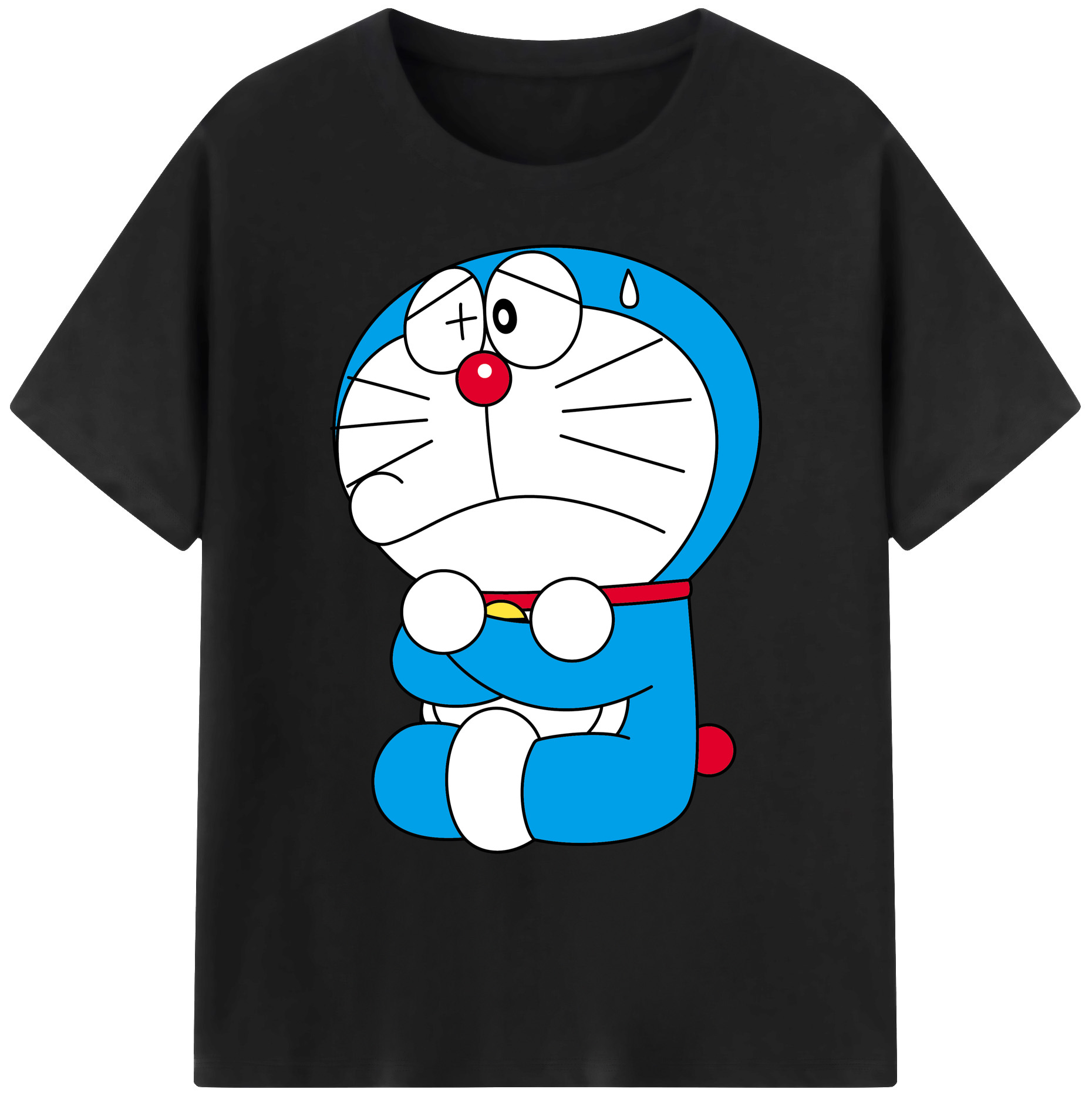 （画像用） ドラえもん Doraemon 綿100％ メンズ半袖Tシャツ｜肌触りやわらか＆通気性