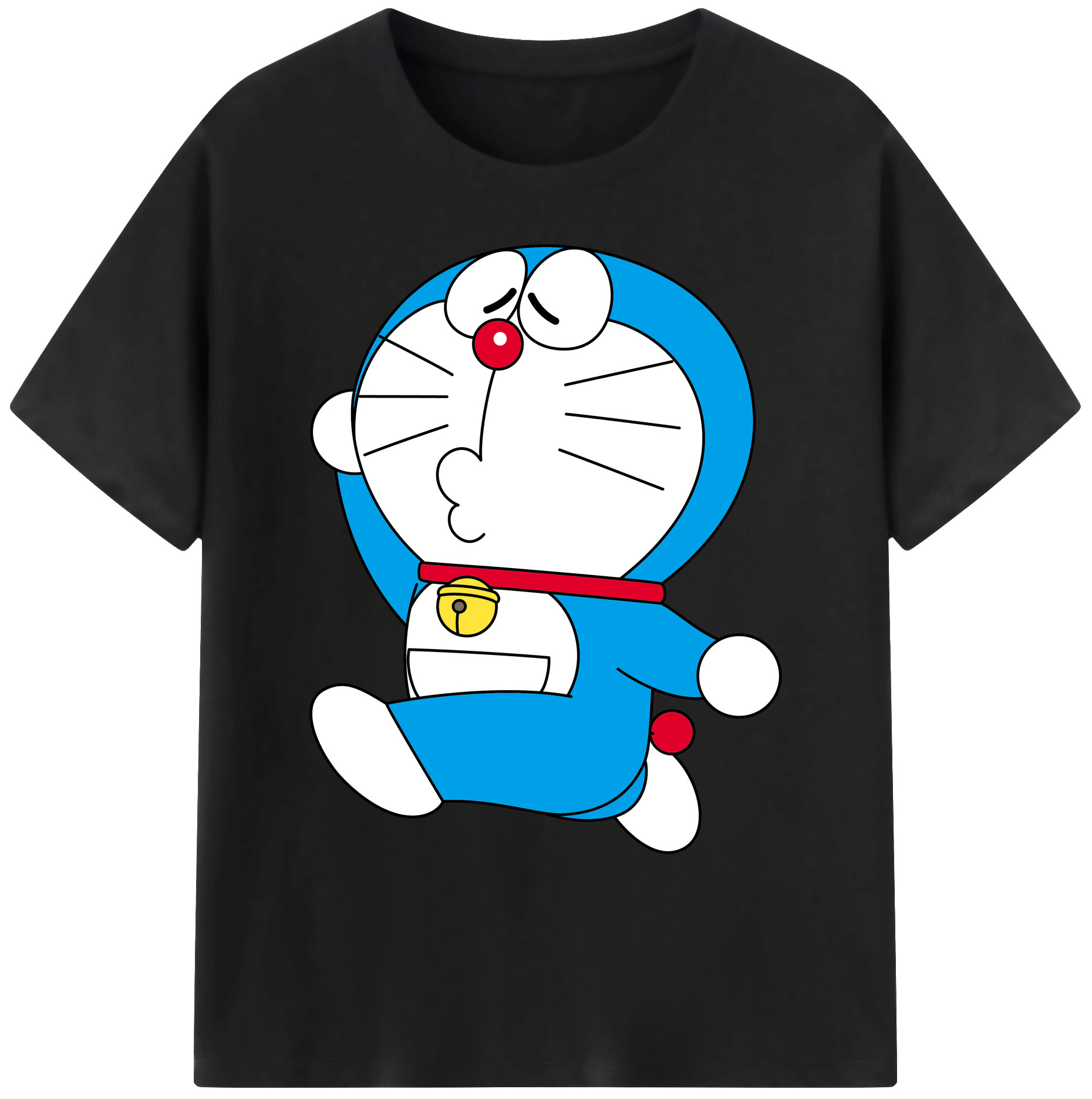 （画像用） ドラえもん Doraemon 綿100％ メンズ半袖Tシャツ｜肌触りやわらか＆通気性