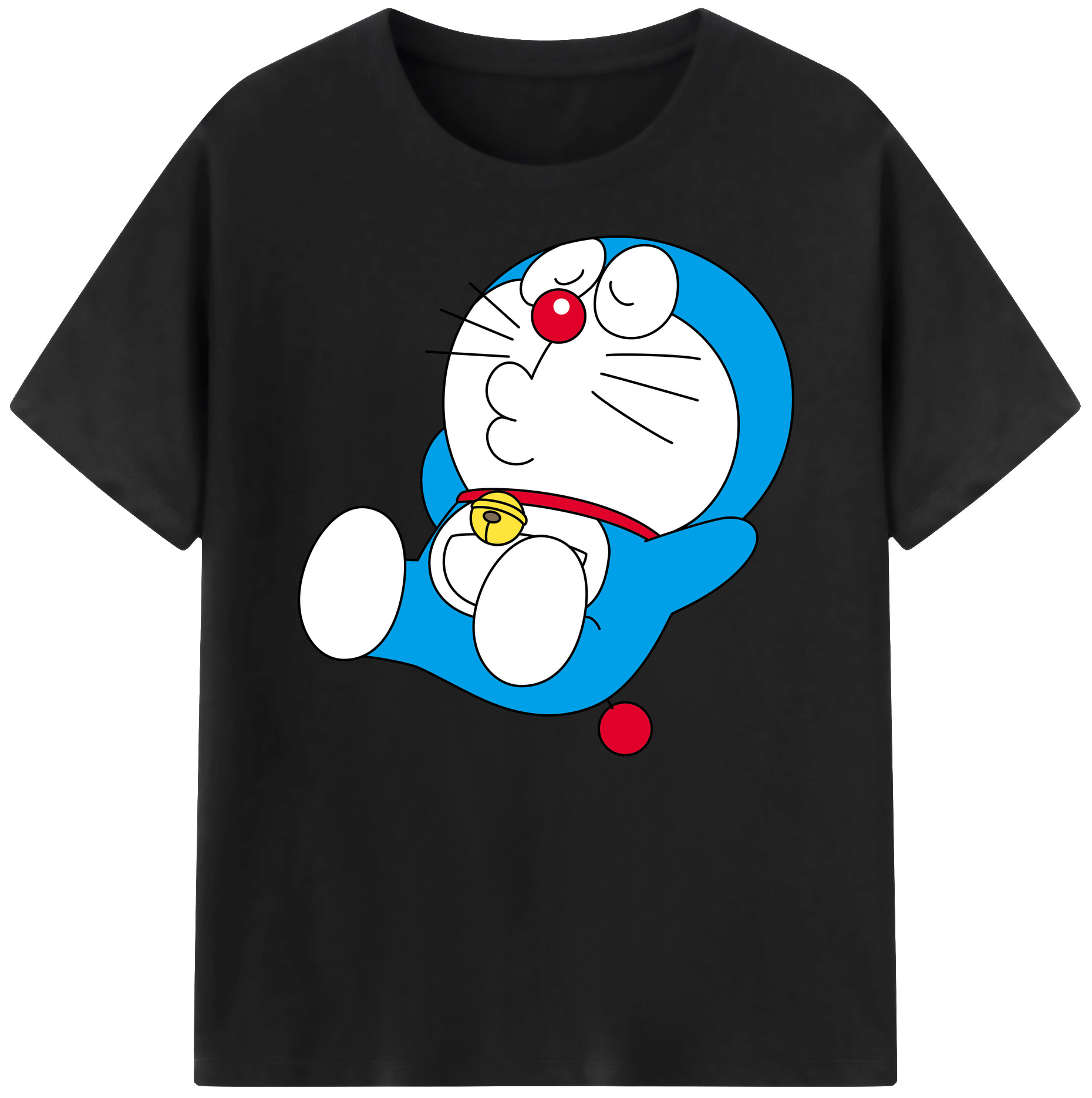 （画像用） ドラえもん Doraemon 綿100％ メンズ半袖Tシャツ｜肌触りやわらか＆通気性
