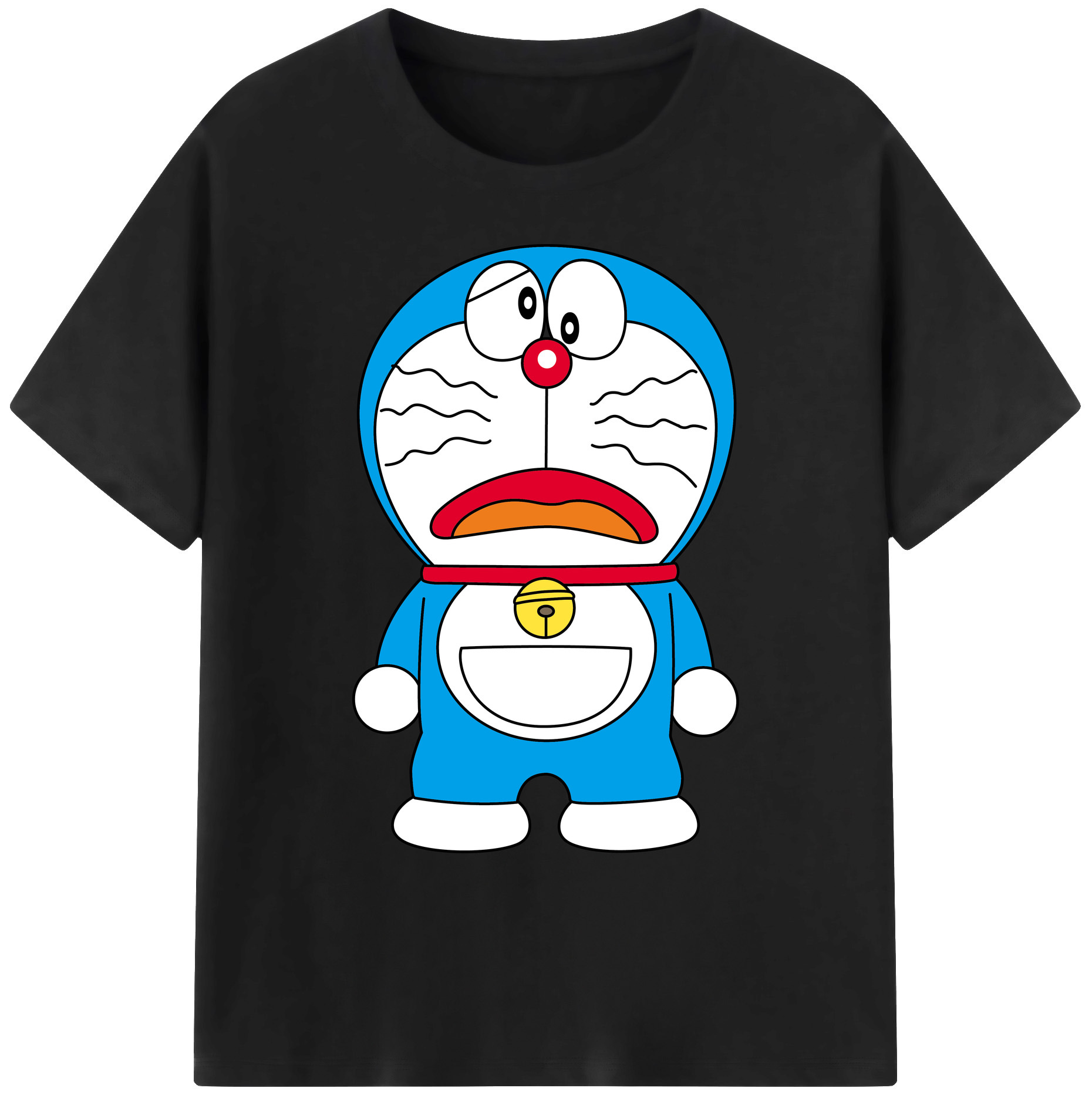 （画像用） ドラえもん Doraemon 綿100％ メンズ半袖Tシャツ｜肌触りやわらか＆通気性