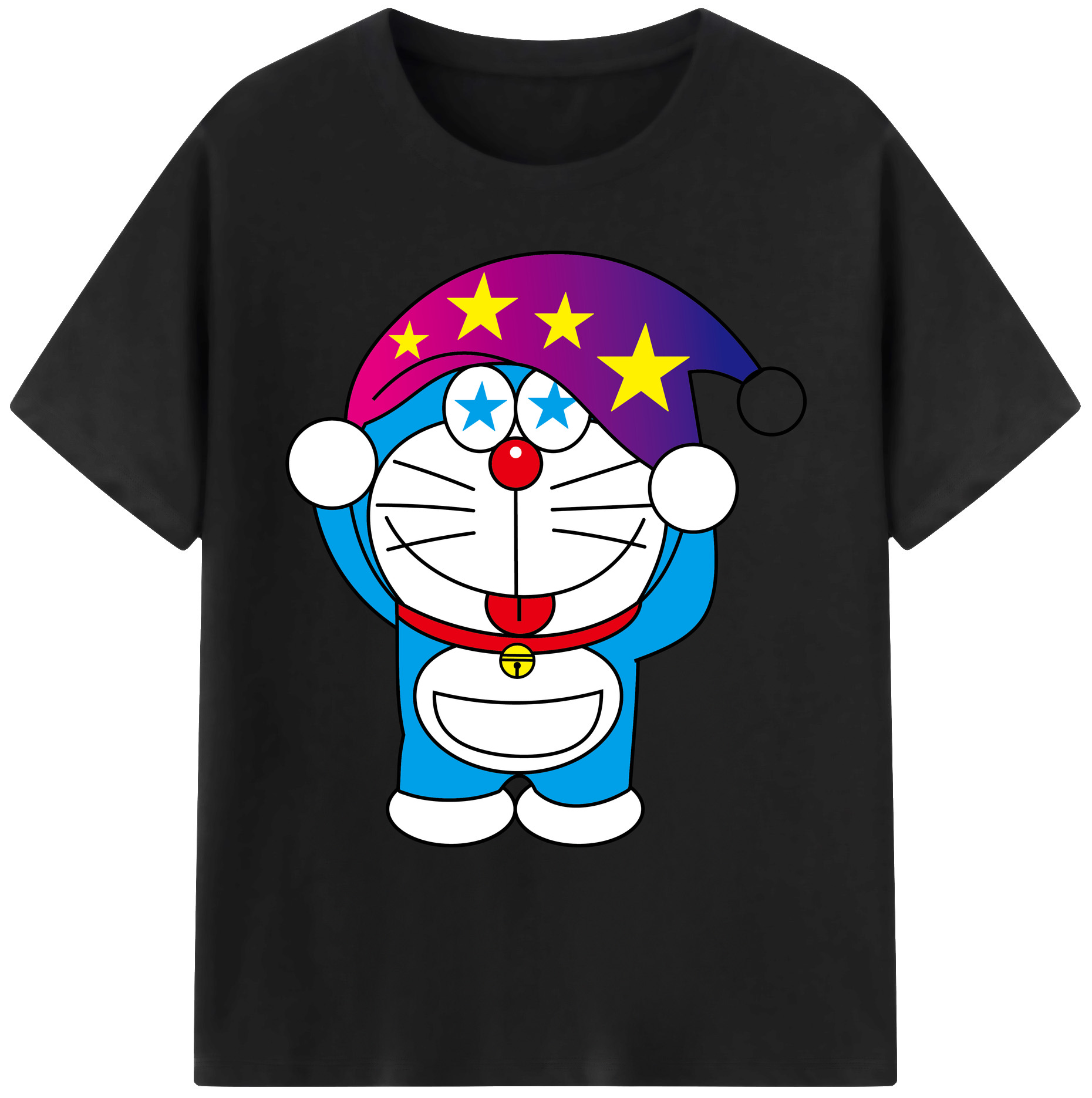 （画像用） ドラえもん Doraemon 綿100％ メンズ半袖Tシャツ｜肌触りやわらか＆通気性