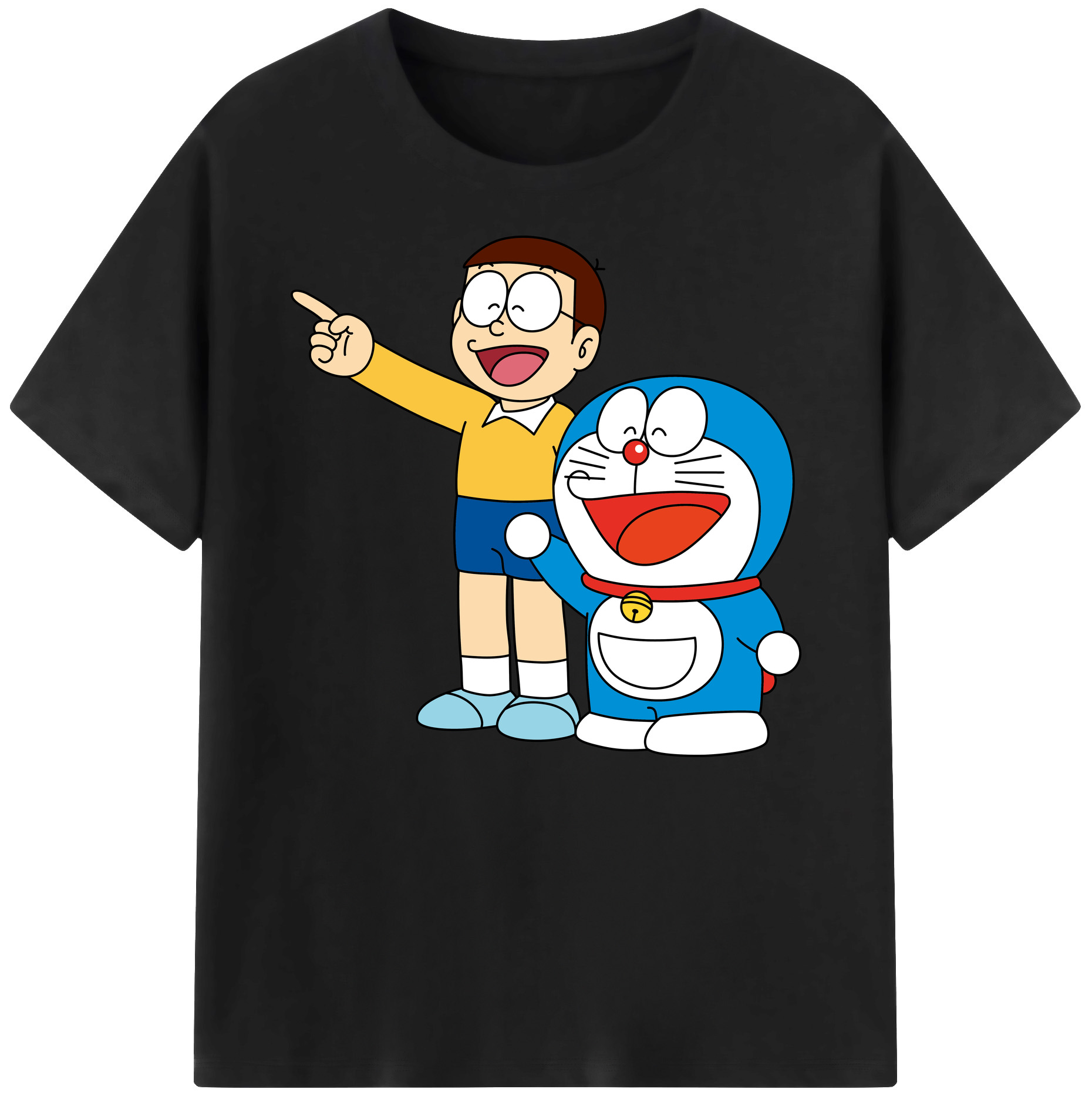 （画像用） ドラえもん 野比 のび太 Doraemon Nobita Nobi 綿100％ メンズ半袖Tシャツ｜肌触りやわらか＆通気性