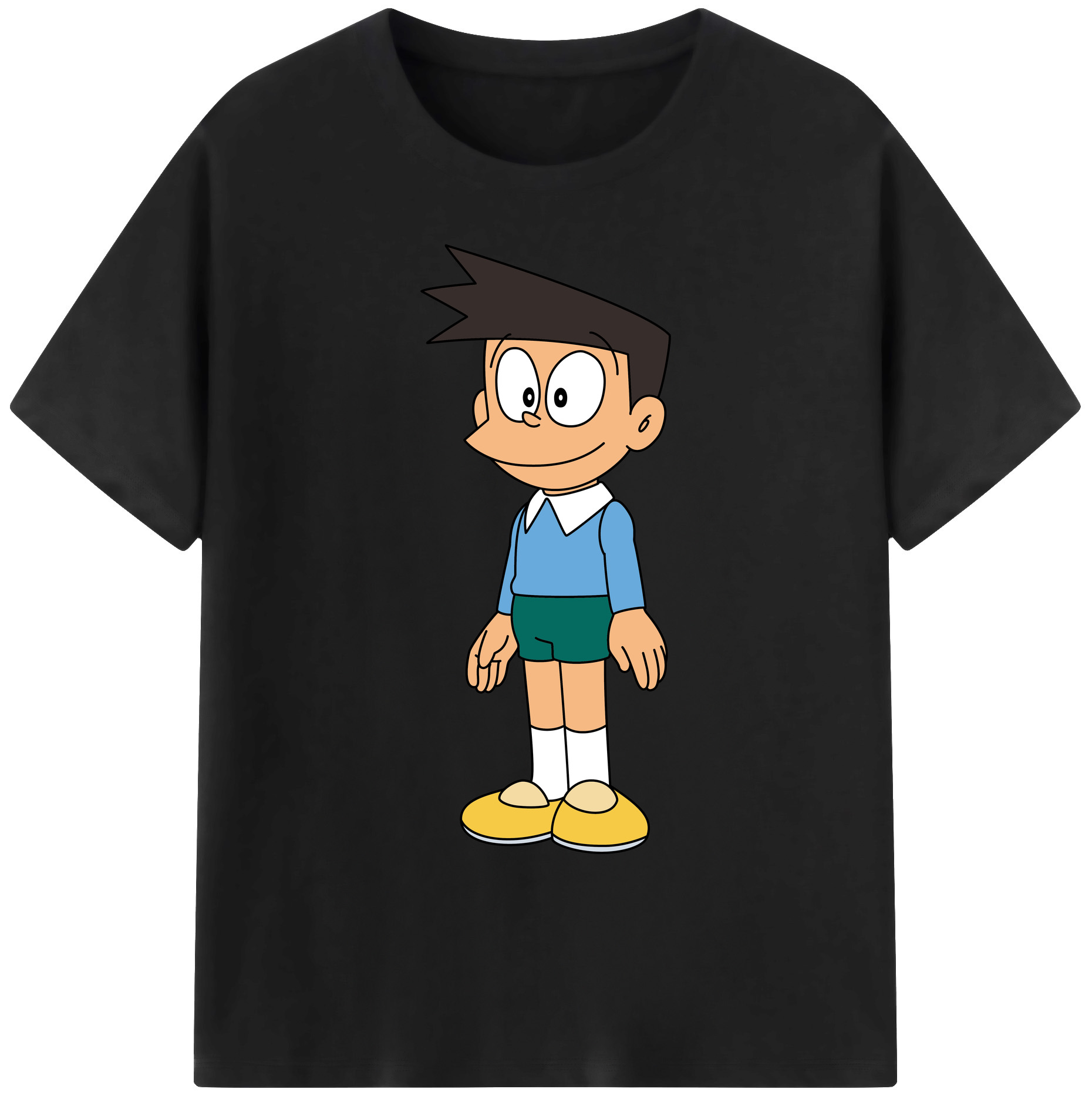 （画像用） ドラえもん 骨川 スネ夫 Doraemon Honekawa Suneo 綿100％ メンズ半袖Tシャツ｜肌触りやわらか＆通気性