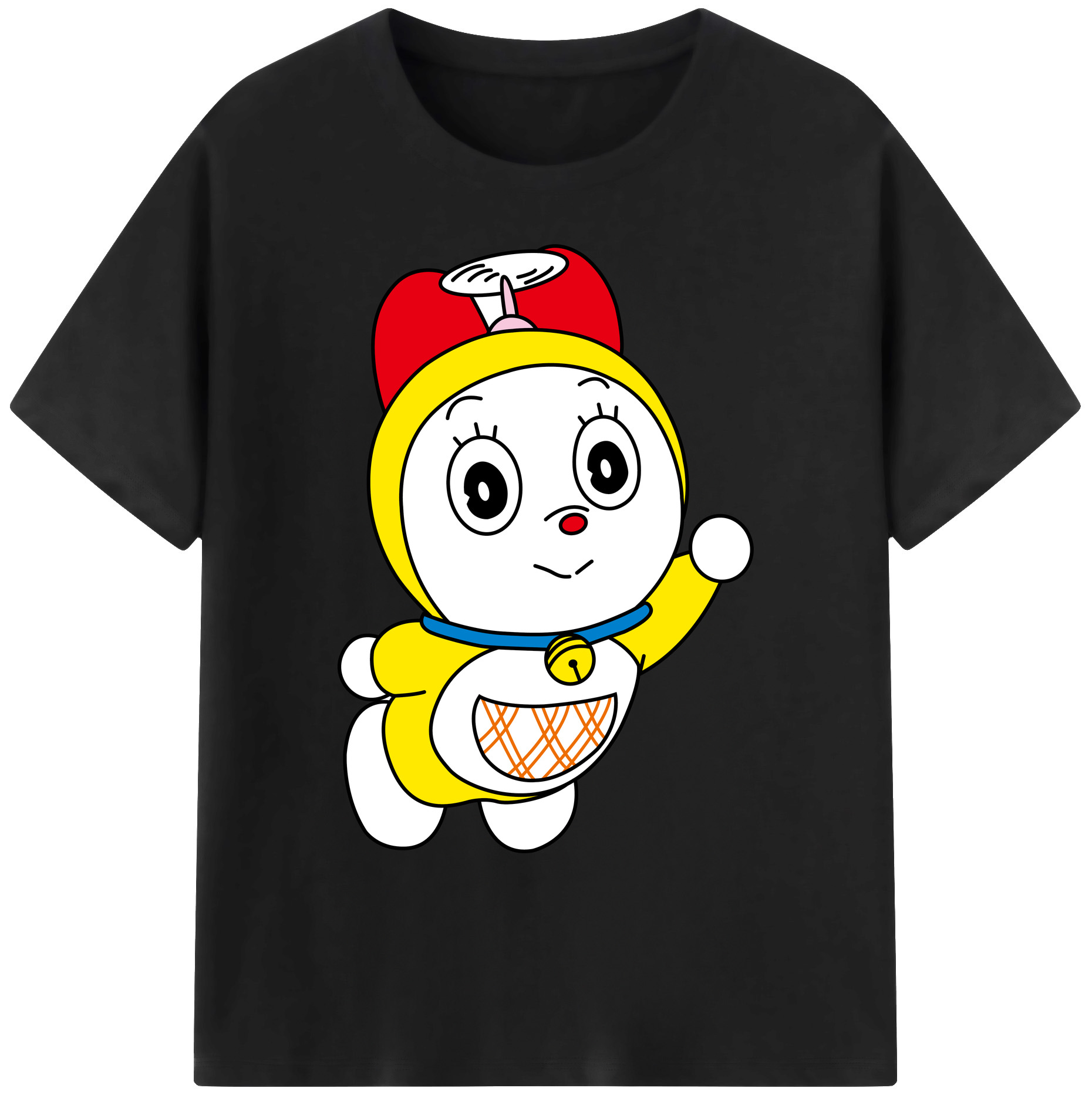 （画像用） ドラえもん ドラミ Doraemon Dorami 綿100％ メンズ半袖Tシャツ｜肌触りやわらか＆通気性