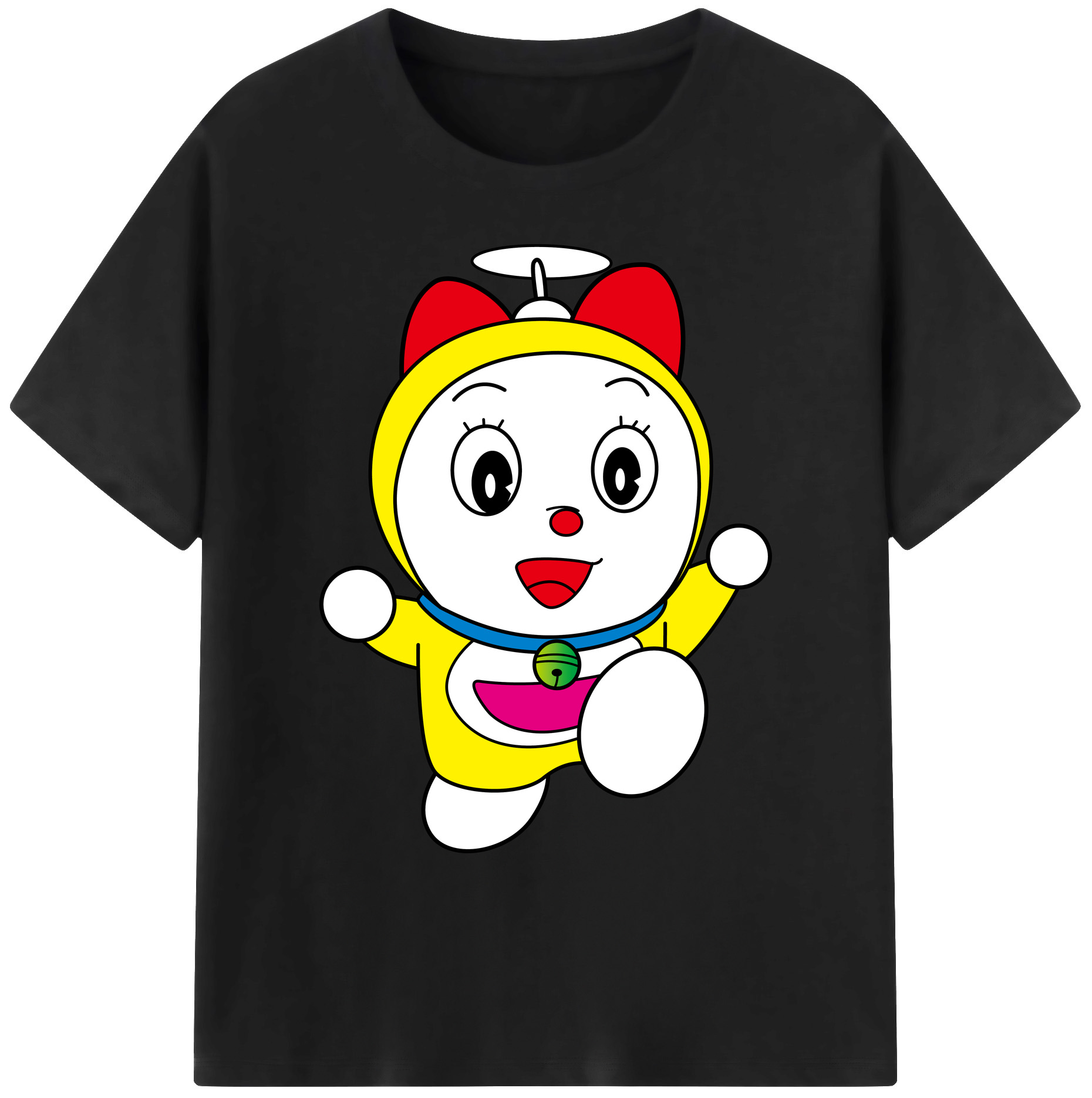 （画像用） ドラえもん ドラミ Doraemon Dorami 綿100％ メンズ半袖Tシャツ｜肌触りやわらか＆通気性