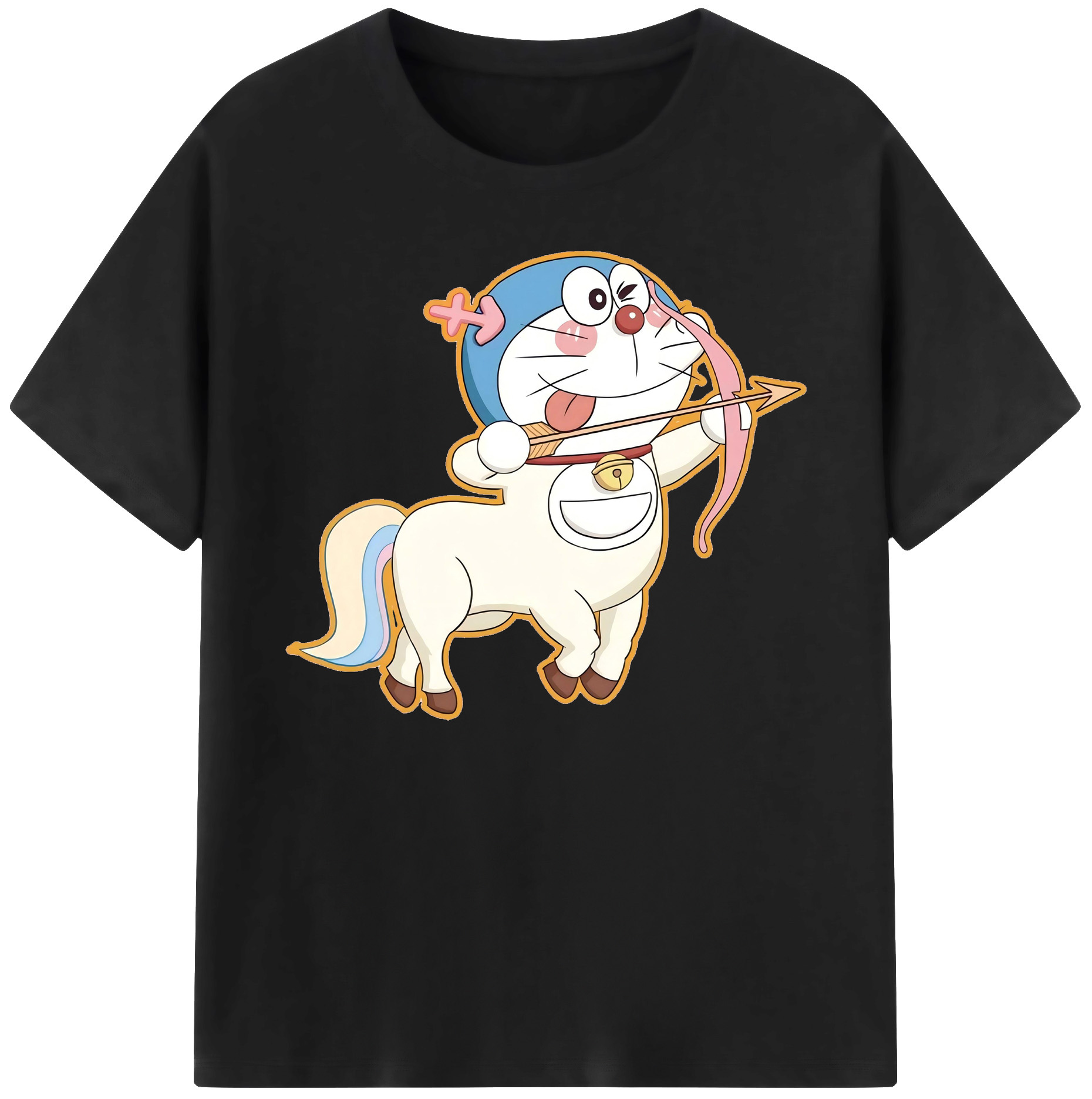 （画像用） ドラえもん Doraemon 綿100％ メンズ半袖Tシャツ｜肌触りやわらか＆通気性