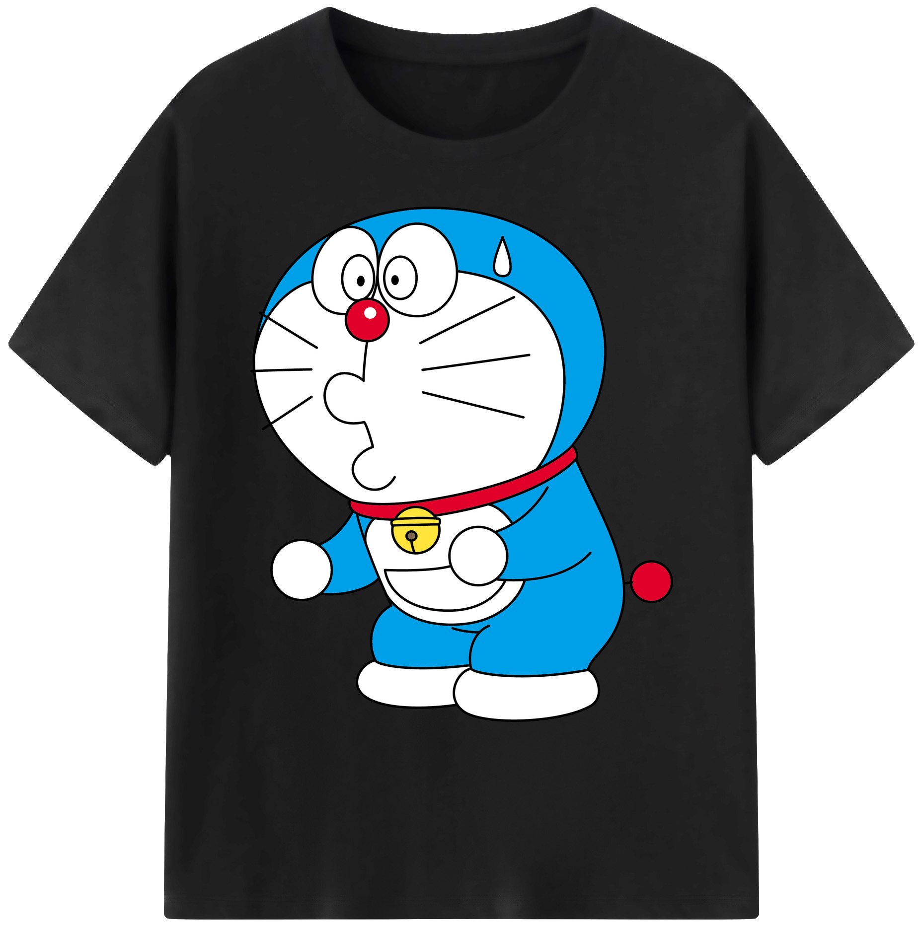 （画像用） ドラえもん Doraemon 綿100％ メンズ半袖Tシャツ｜肌触りやわらか＆通気性