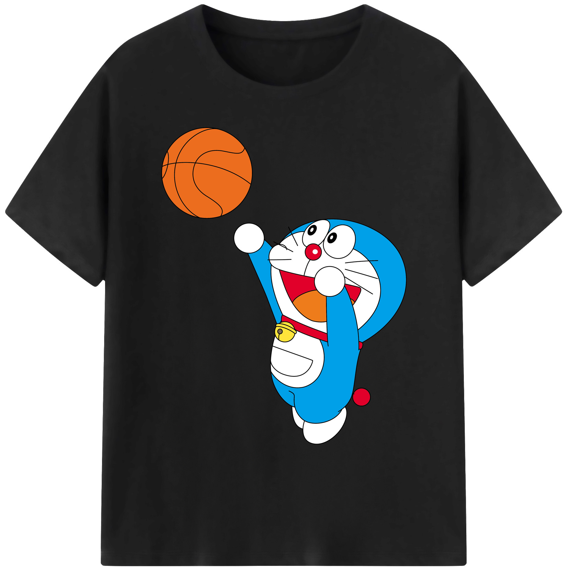 （画像用） ドラえもん Doraemon 綿100％ メンズ半袖Tシャツ｜肌触りやわらか＆通気性