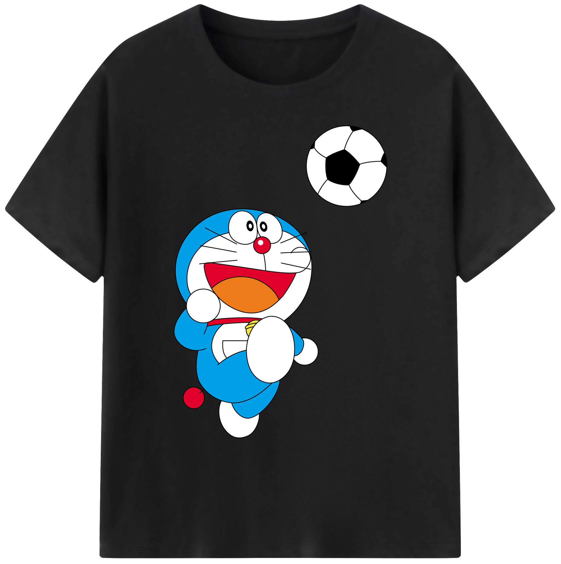 （画像用） ドラえもん Doraemon 綿100％ メンズ半袖Tシャツ｜肌触りやわらか＆通気性