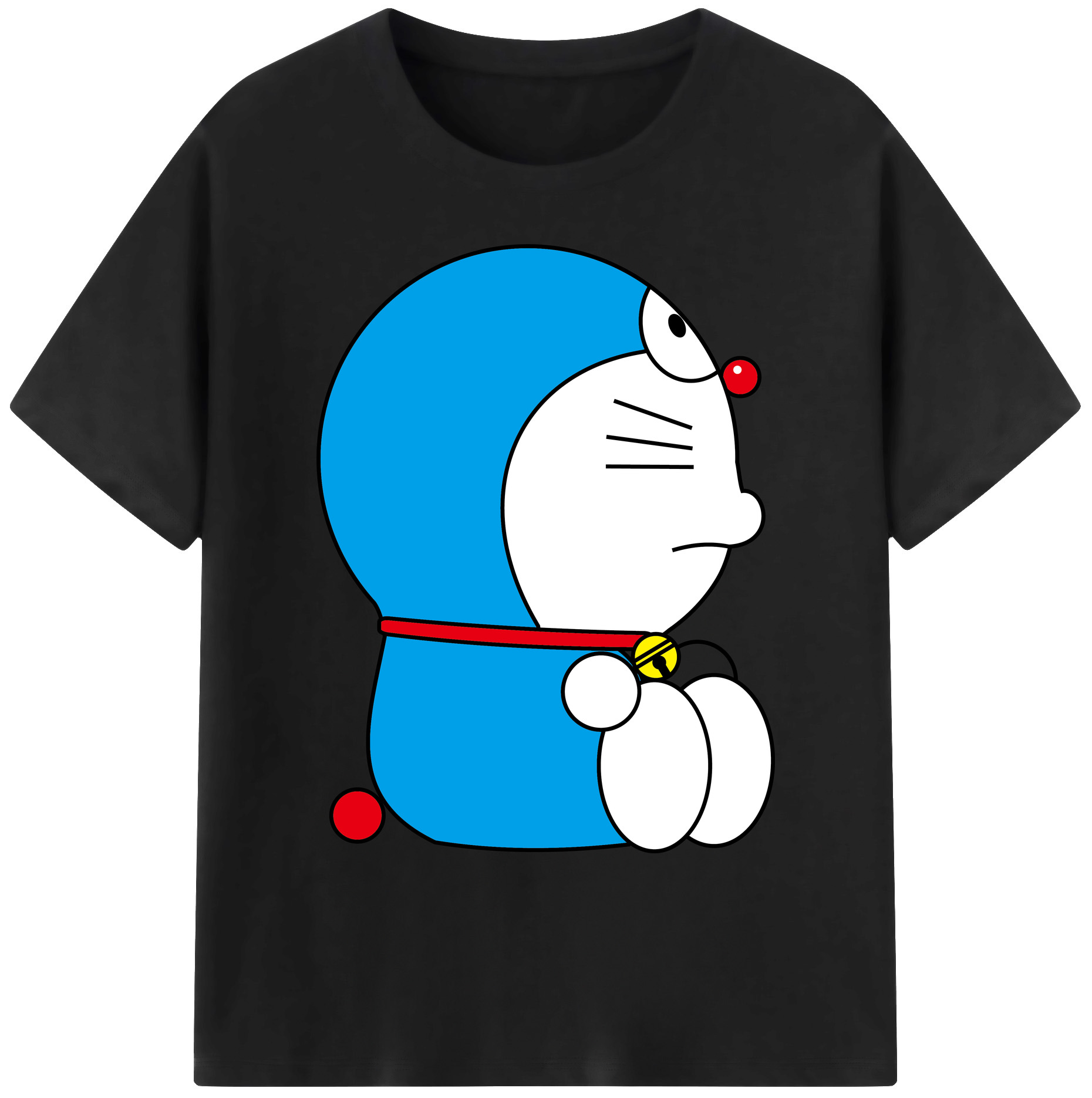 （画像用） ドラえもん Doraemon 綿100％ メンズ半袖Tシャツ｜肌触りやわらか＆通気性