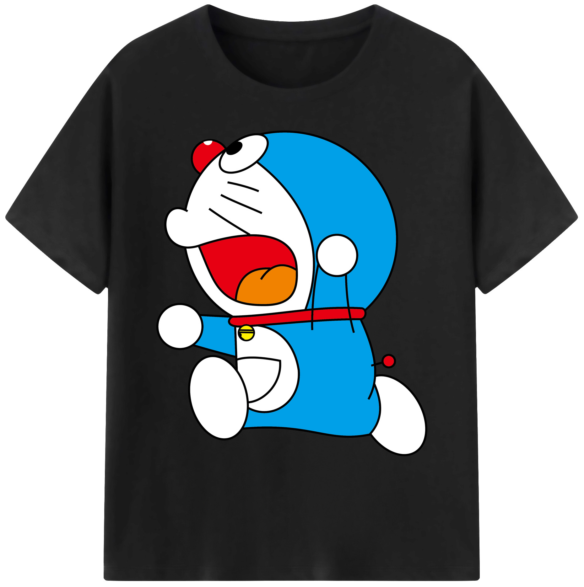（画像用） ドラえもん Doraemon 綿100％ メンズ半袖Tシャツ｜肌触りやわらか＆通気性