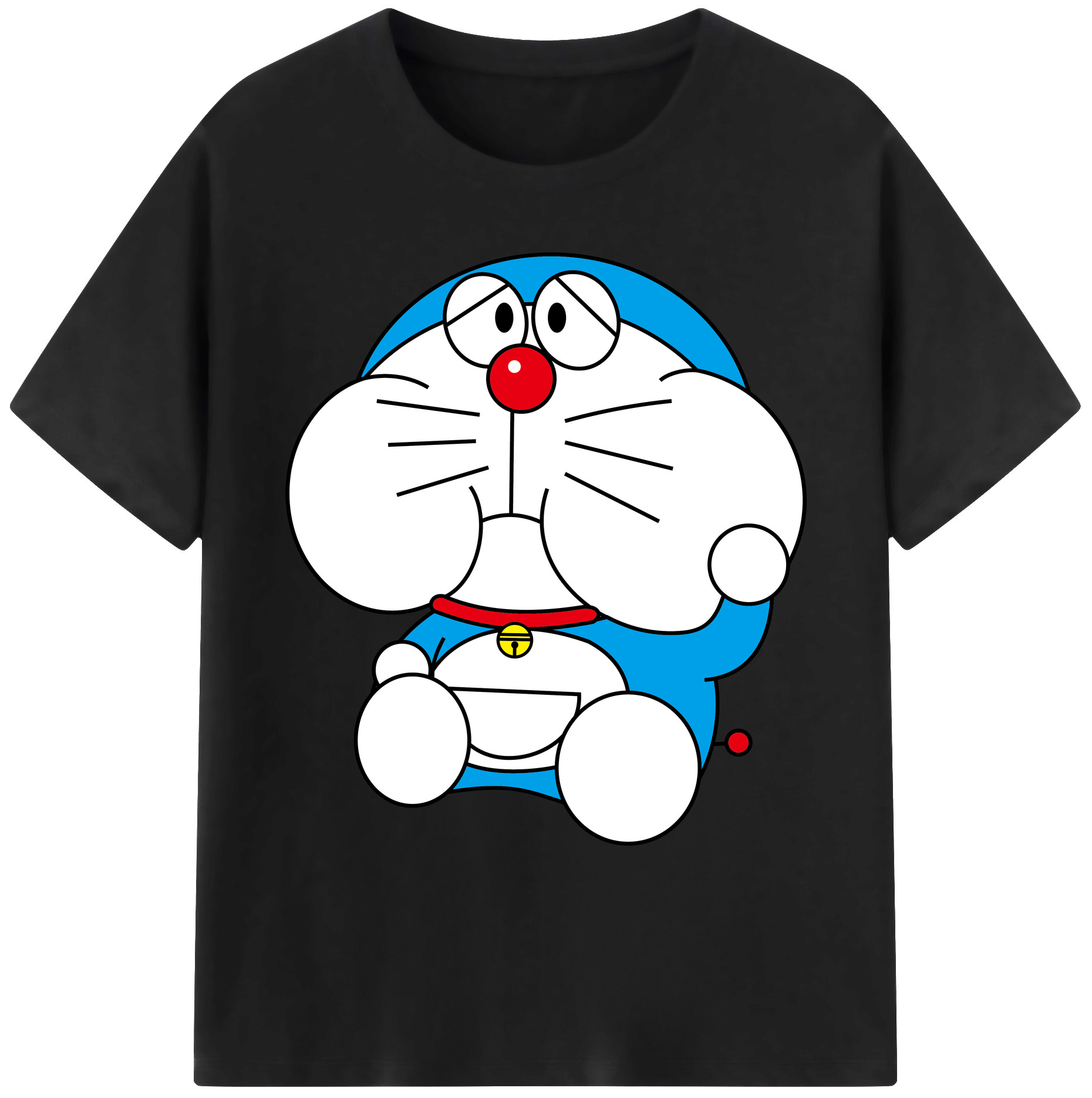 （画像用） ドラえもん Doraemon 綿100％ メンズ半袖Tシャツ｜肌触りやわらか＆通気性