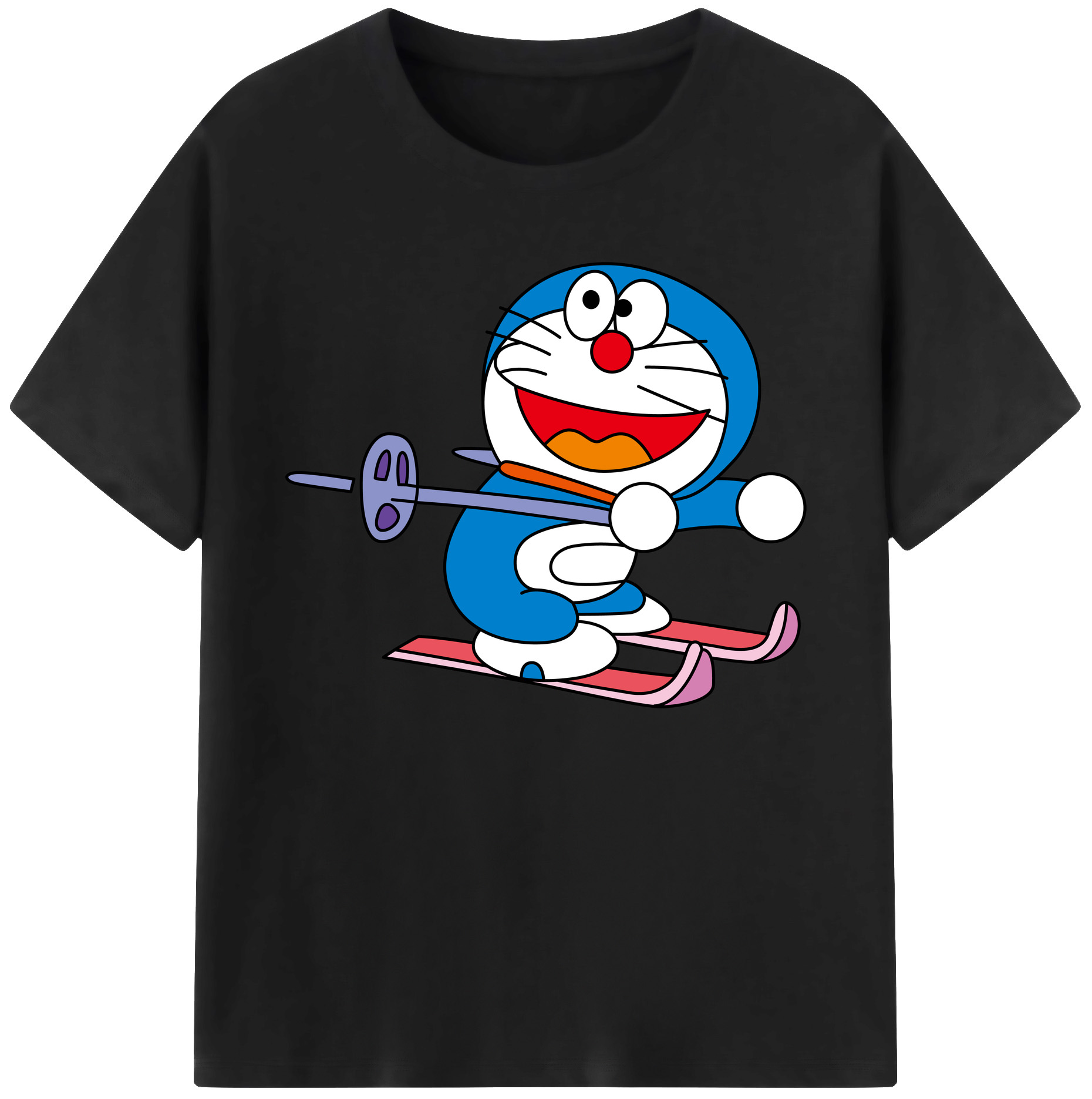 （画像用） ドラえもん Doraemon 綿100％ メンズ半袖Tシャツ｜肌触りやわらか＆通気性