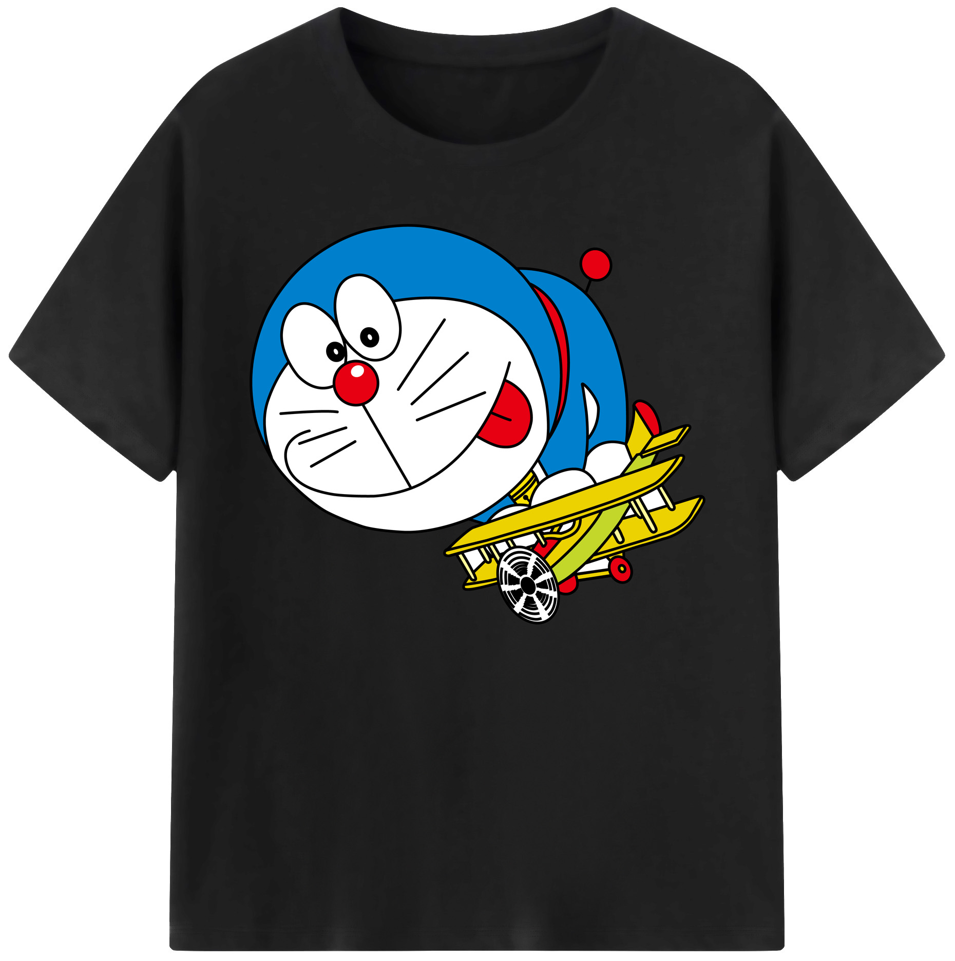 （画像用） ドラえもん Doraemon 綿100％ メンズ半袖Tシャツ｜肌触りやわらか＆通気性